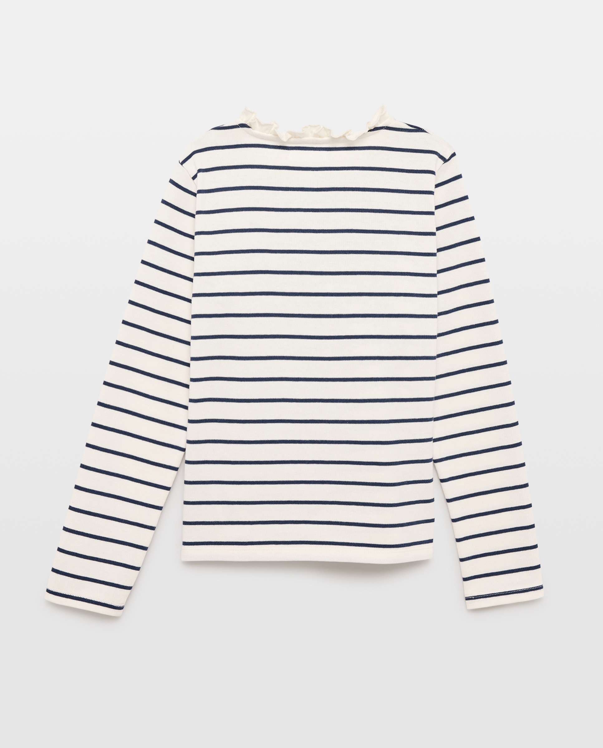 Camiseta niña básica rayas 400 Azul-2