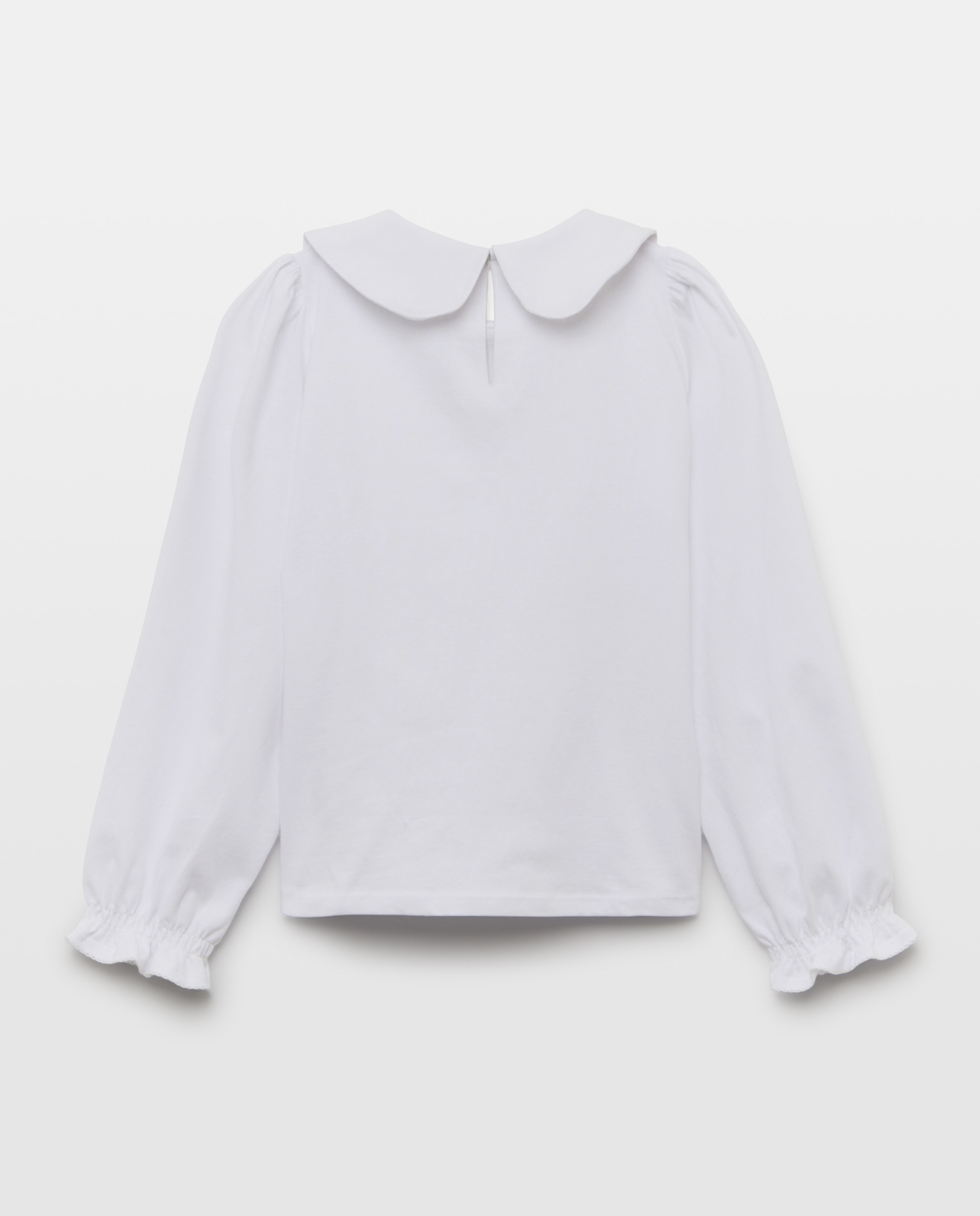 Camiseta niña cuello bebé Blanco-2