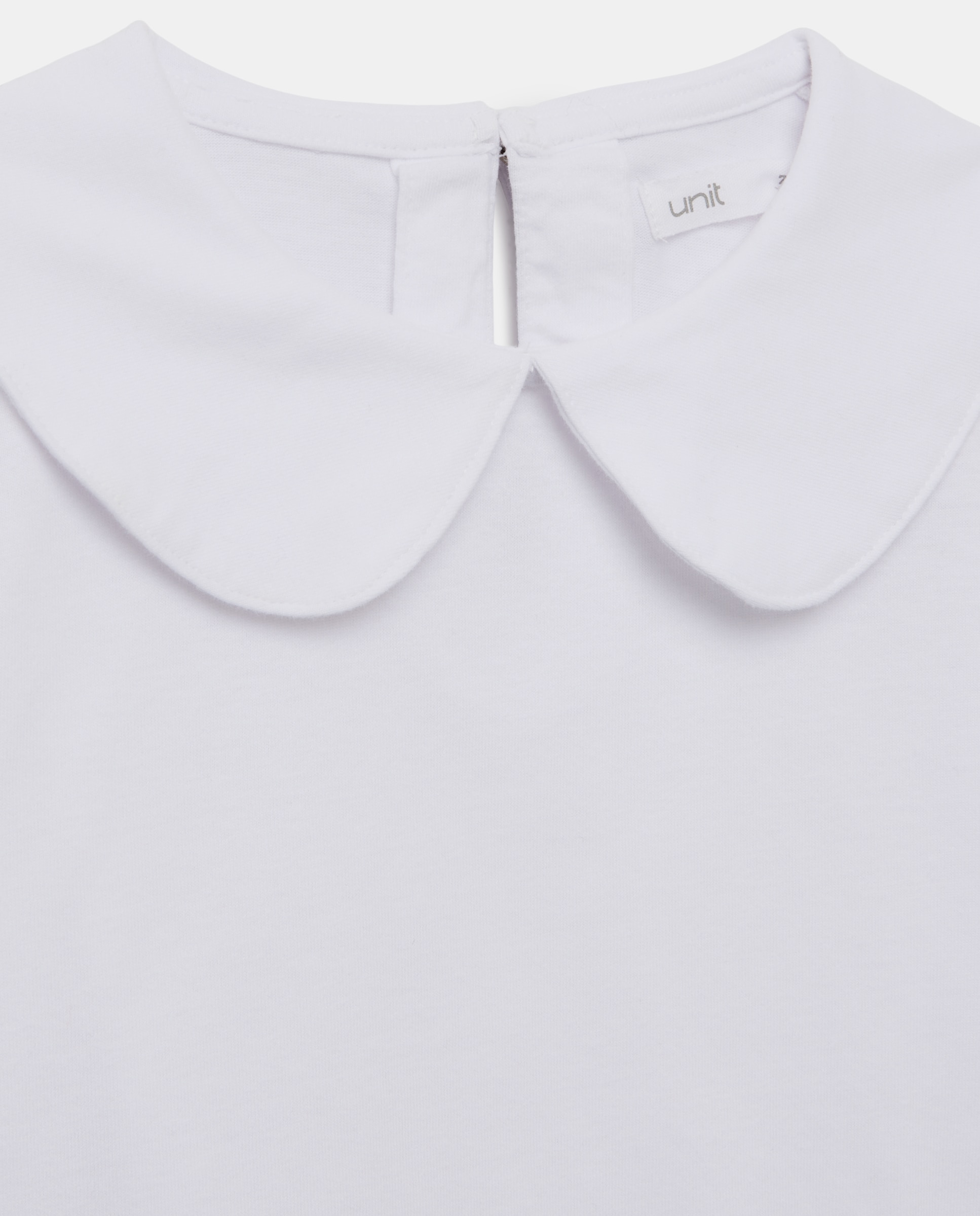 Camiseta niña cuello bebé Blanco-3