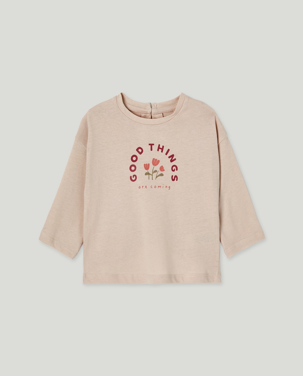 Camiseta bebé solidaria 250 Nude-1