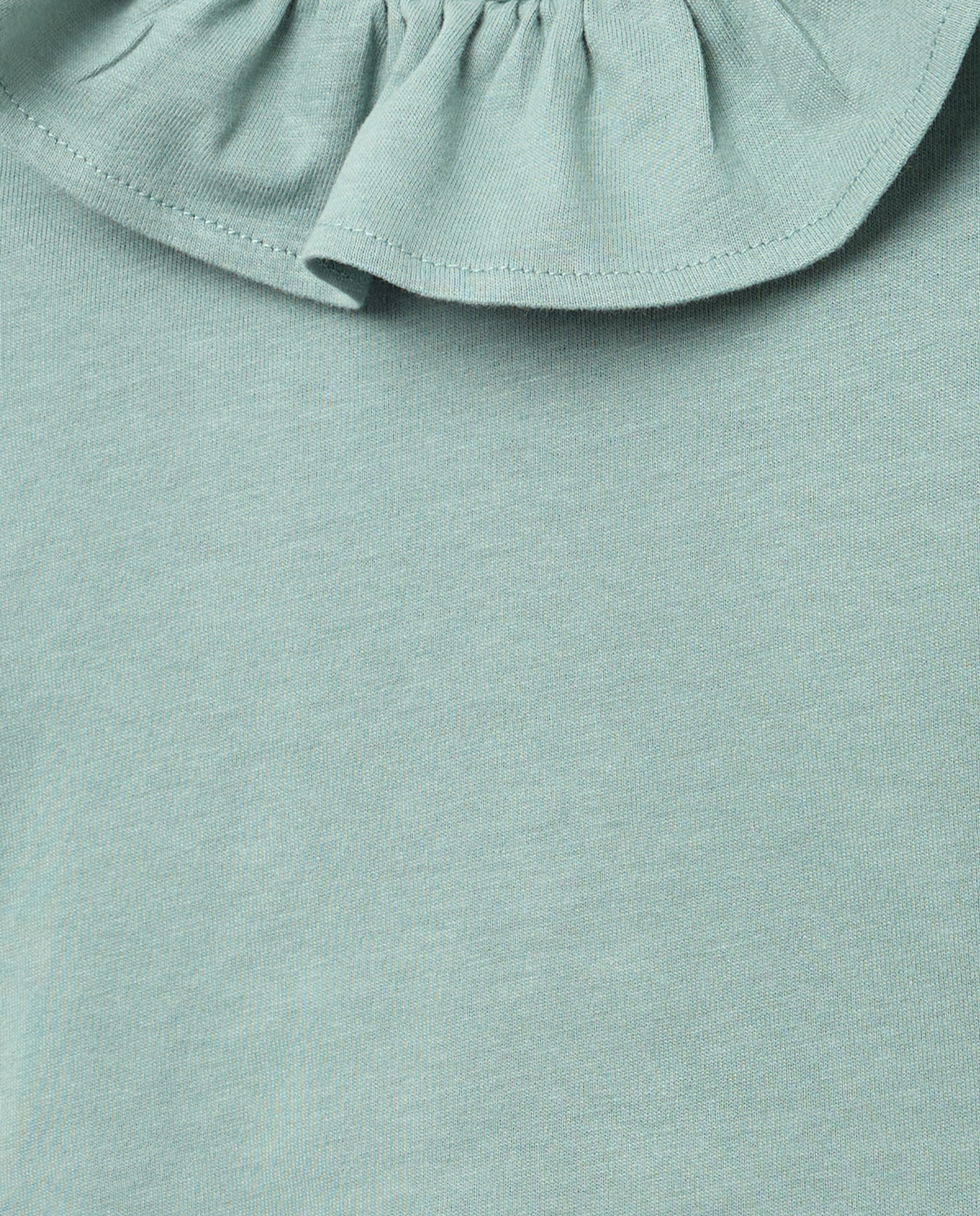 Camiseta bebé niña con cuello Verde-3
