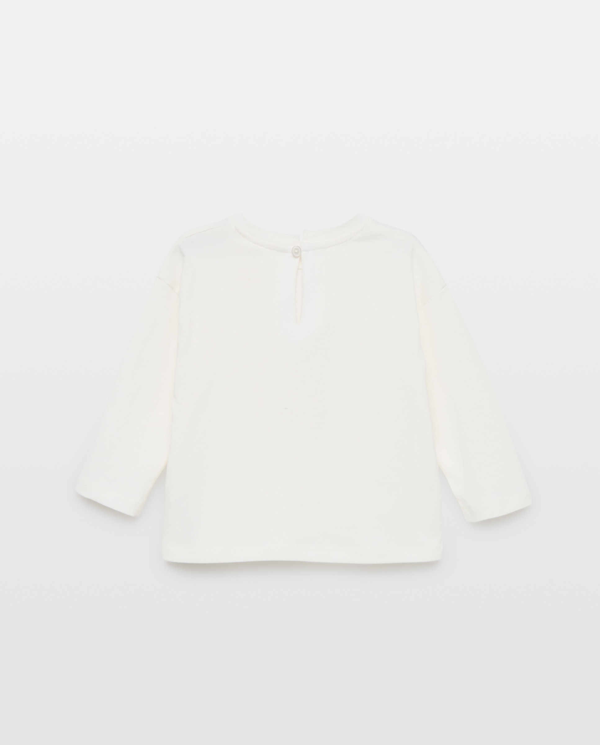 Camiseta bebé niña solidaria Blanco roto-2