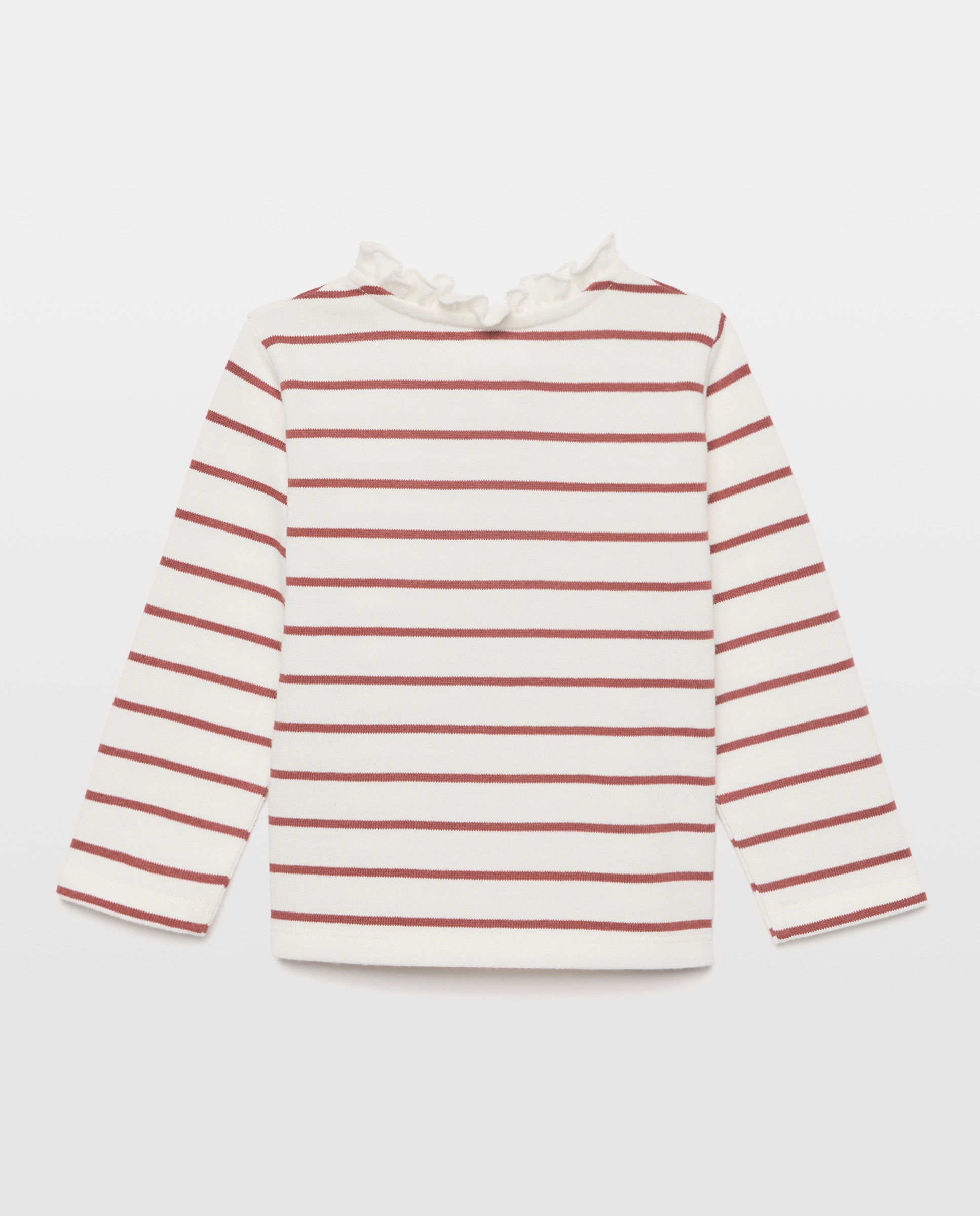 Camiseta bebé niña rayas 770 Terracota-2