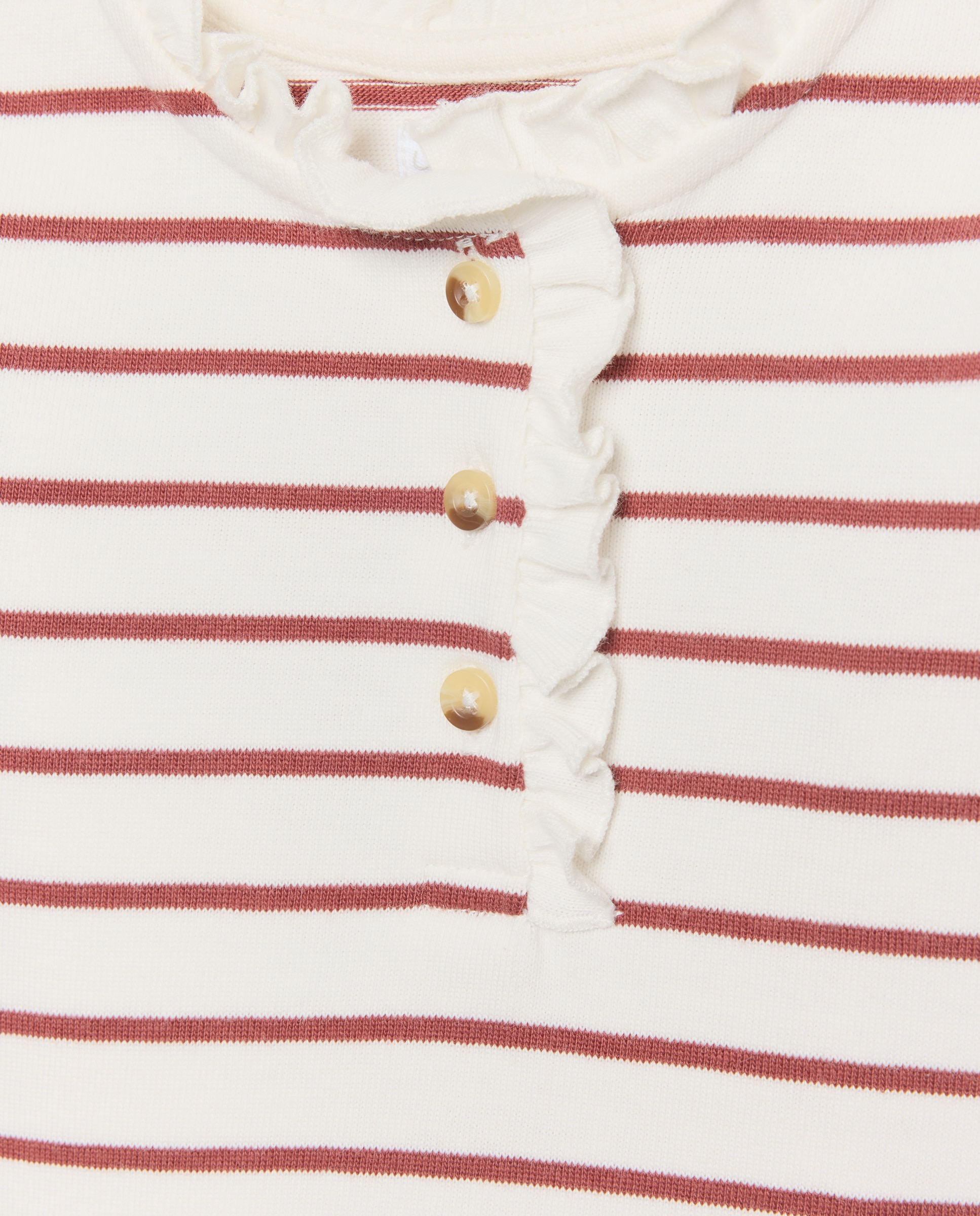 Camiseta bebé niña rayas 770 Terracota-3