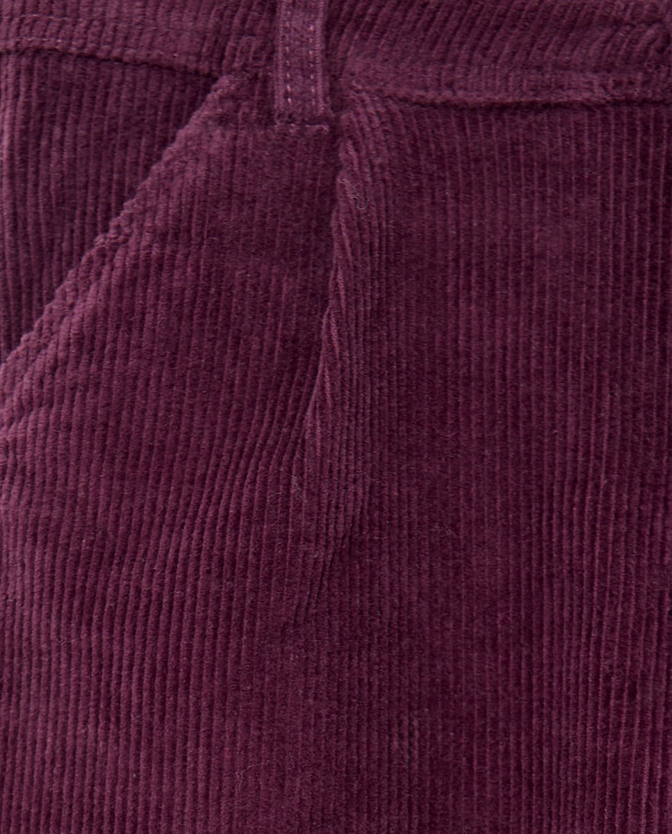 Pantalón niña ancho de pana gruesa Purpura-3