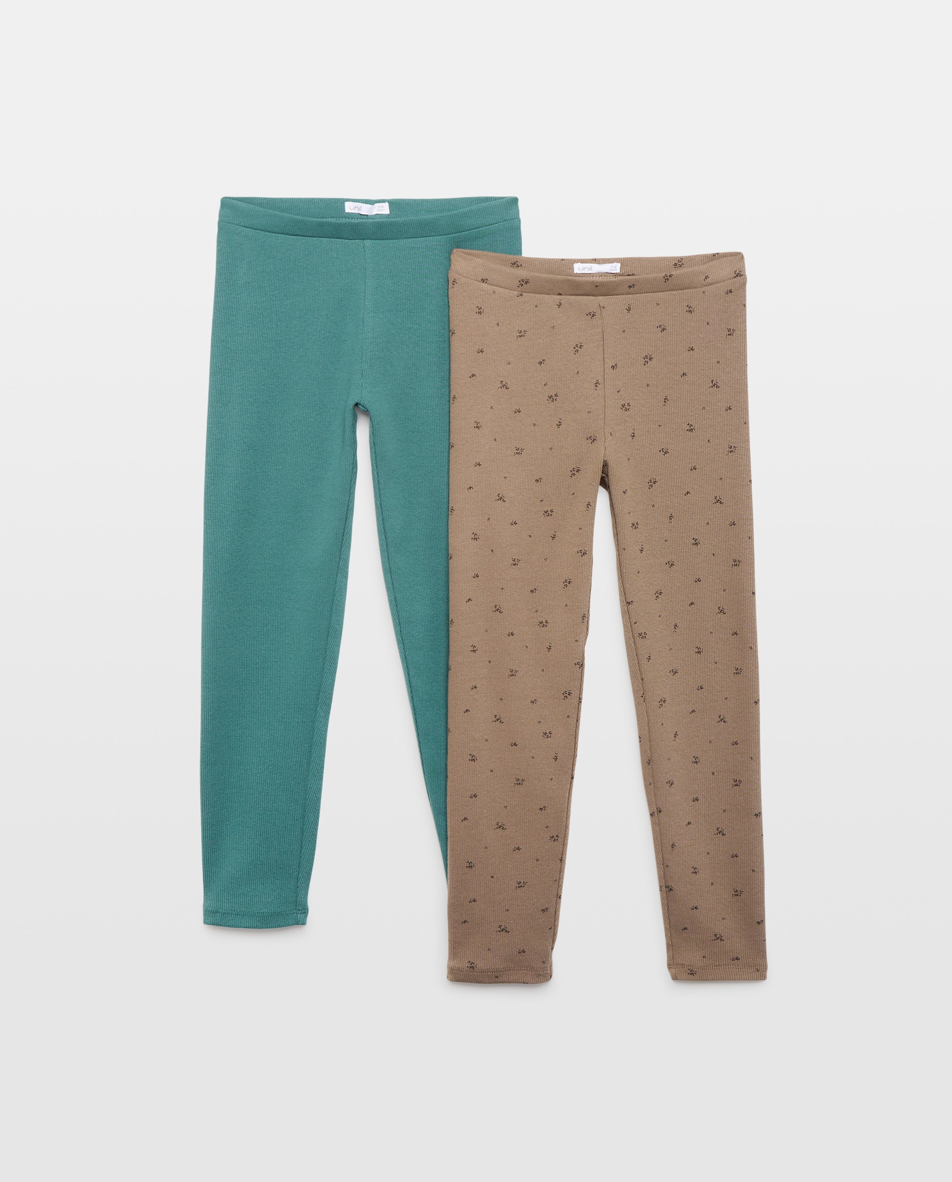 Imagen 0 de Pack 2 leggings niña canalé estampado y liso