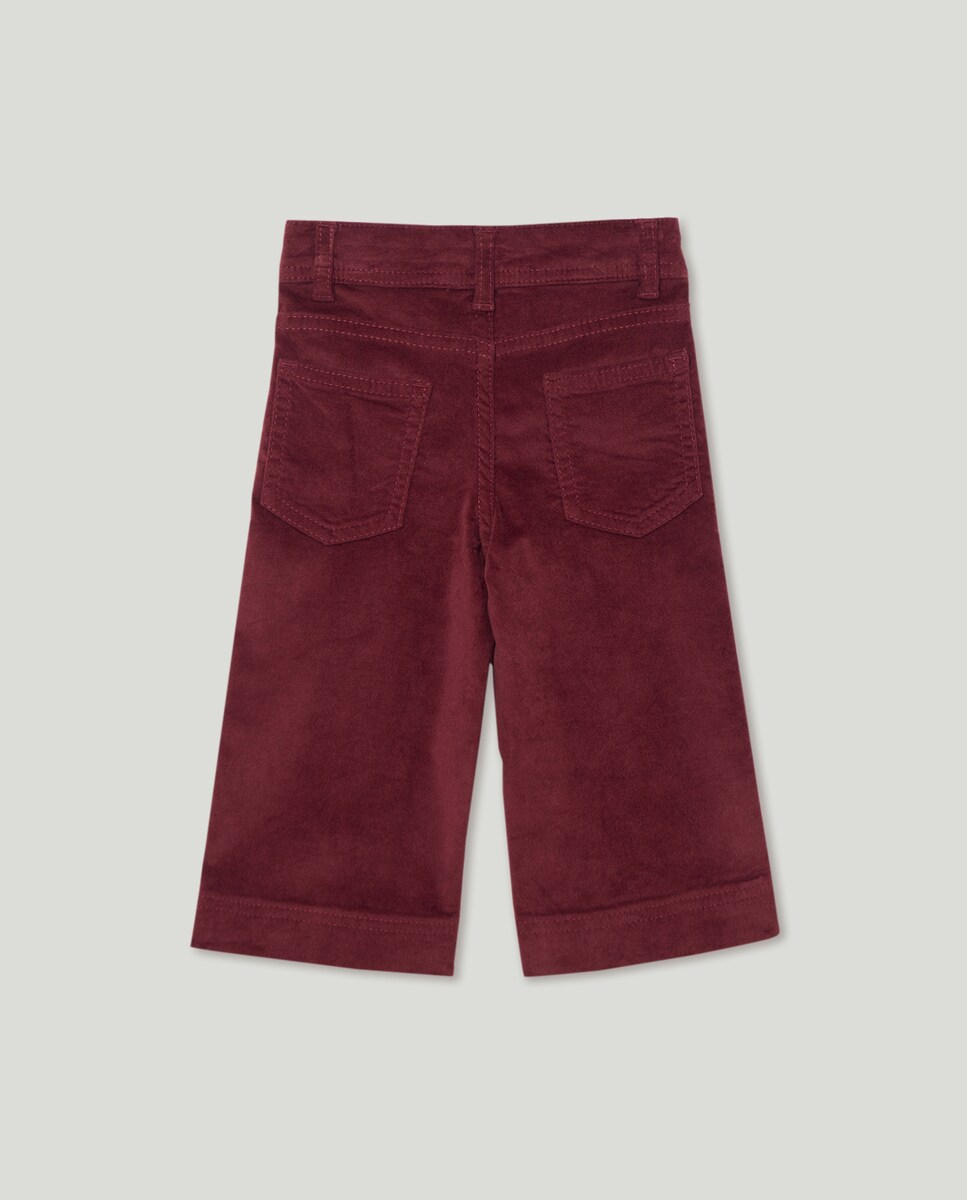Pantalón bebé pana Burdeos-2