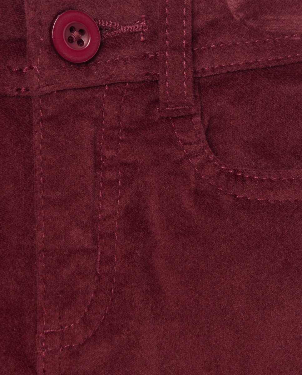 Pantalón bebé pana Burdeos-3