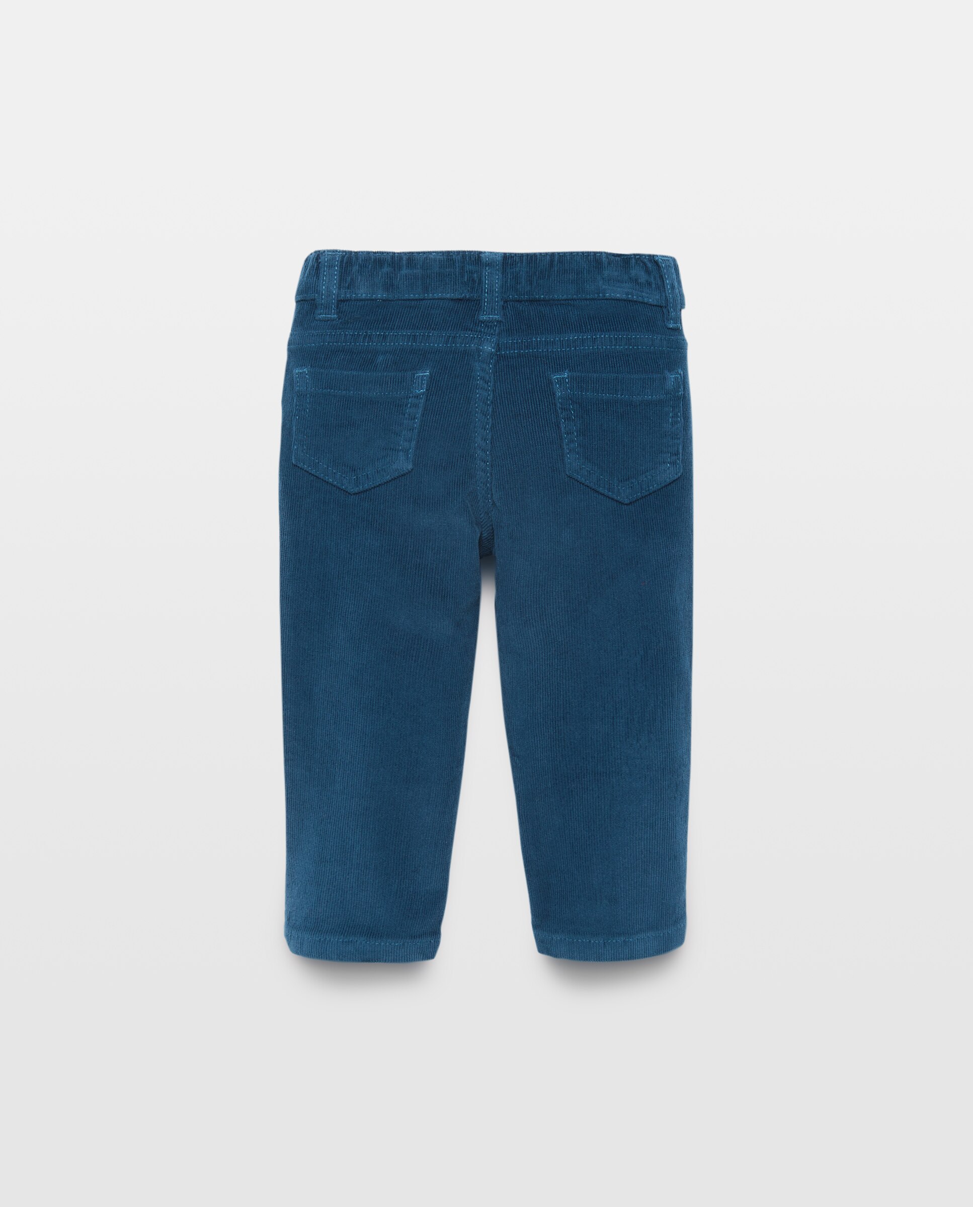 Pantalón bebé niña pana con bolsillos Azul oscuro-2