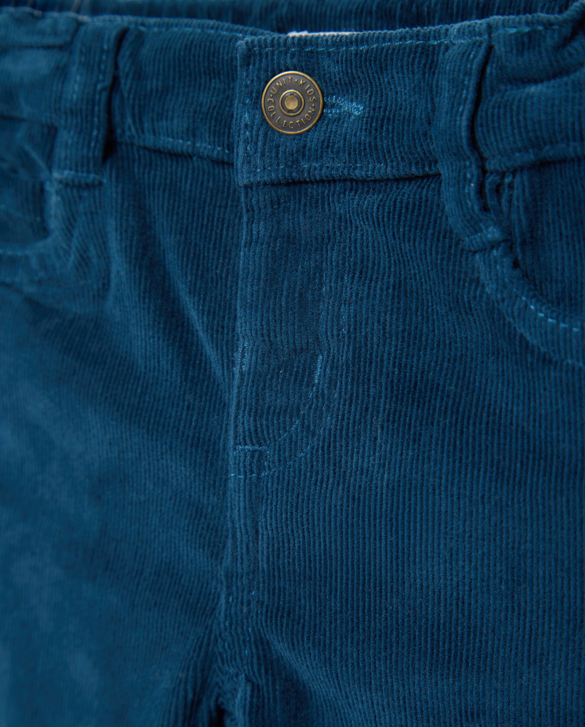 Pantalón bebé niña pana con bolsillos Azul oscuro-3