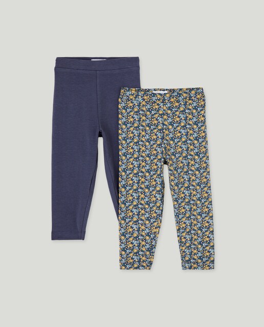 Imagen 0 de Pack dos leggings bebé niña estampado y liso