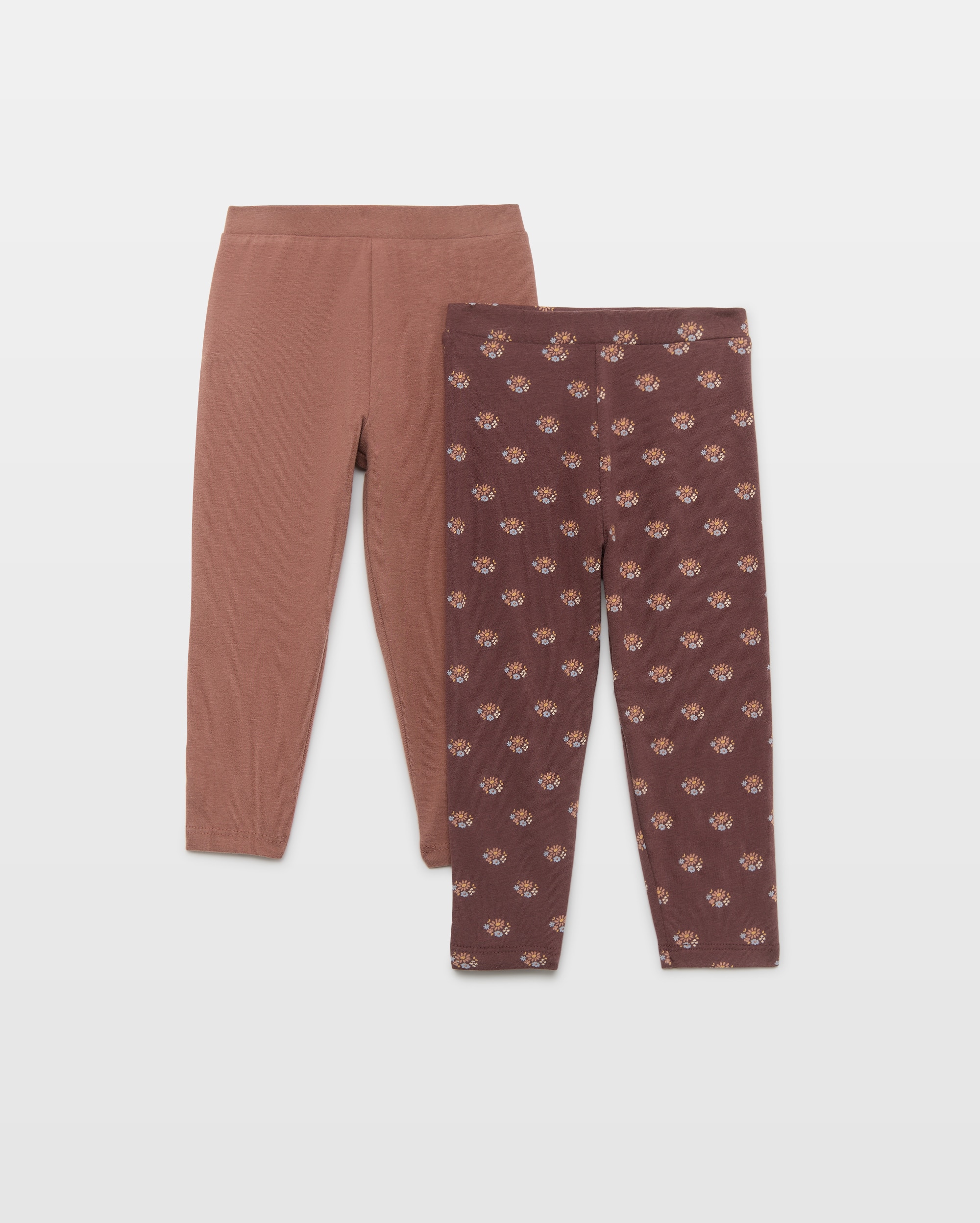 Imagen 0 de Pack dos leggings bebé niña estampado y liso