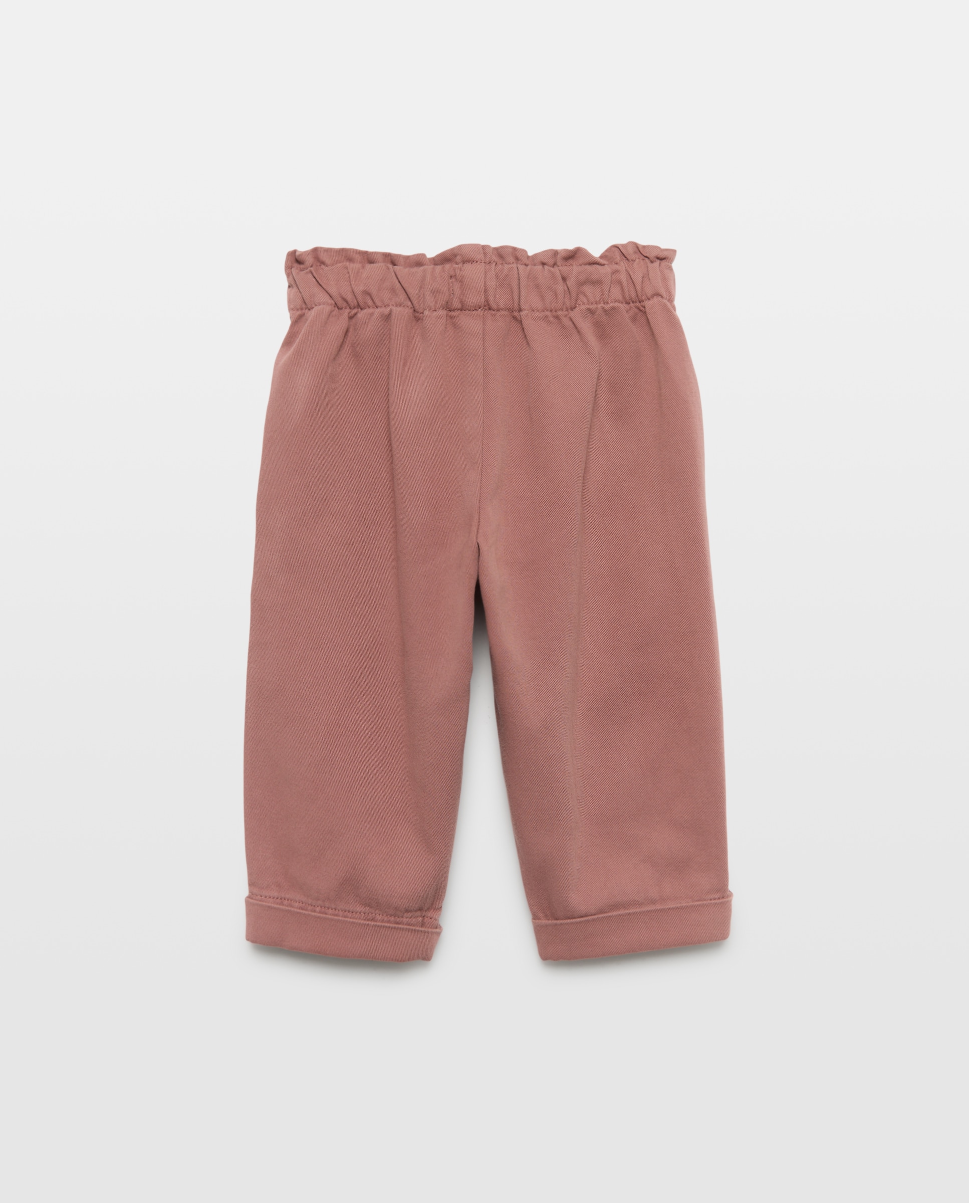 Pantalón bebé niña twill 200 Rosa-2