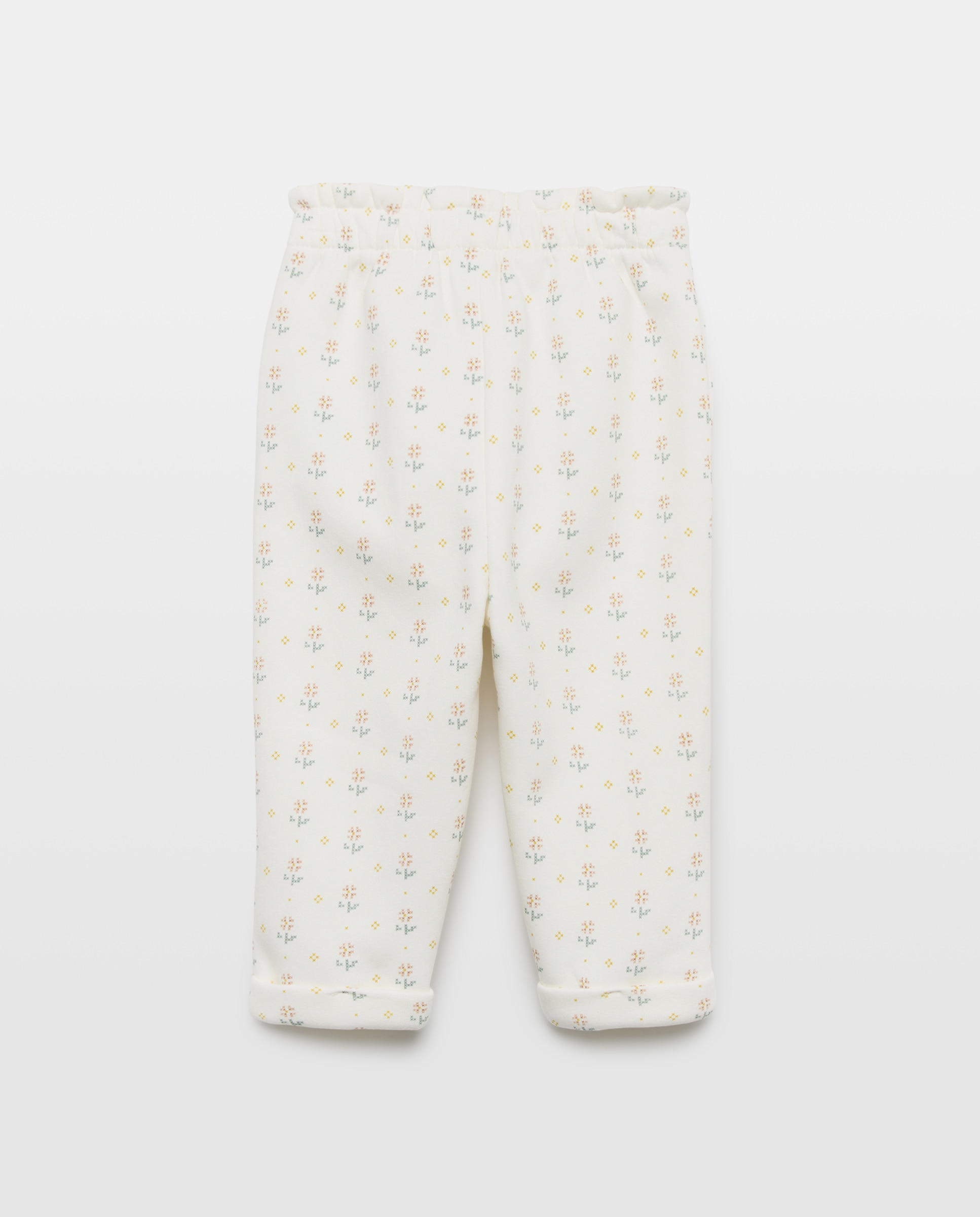 Pantalón bebé niña felpa Blanco-2