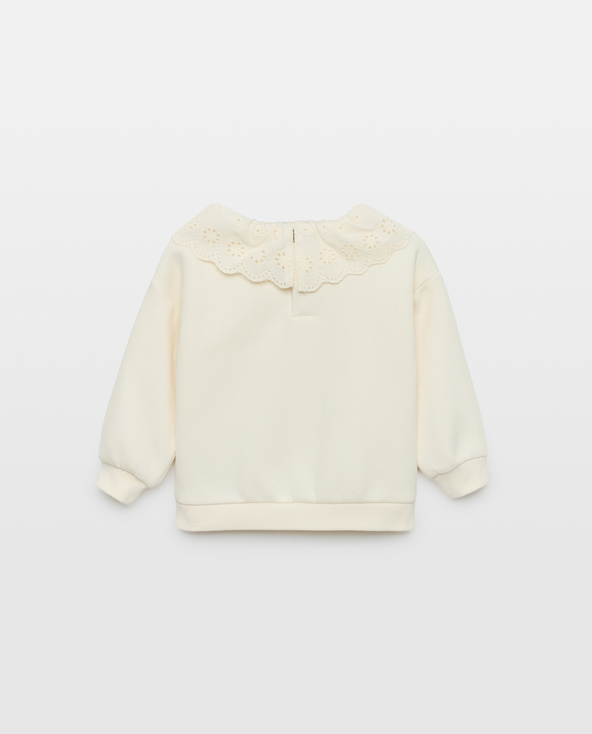 Sudadera bebé niña cuello volante 120 Crudo-2