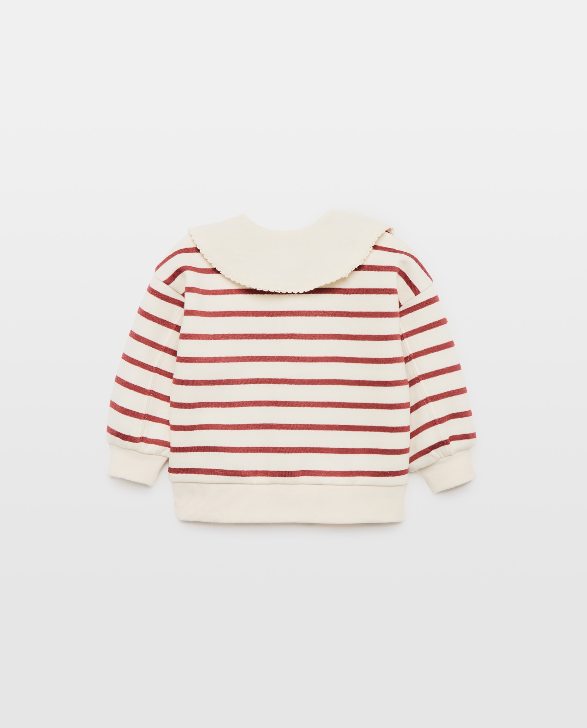 Sudadera bebé niña con cuello 770 Terracota-2