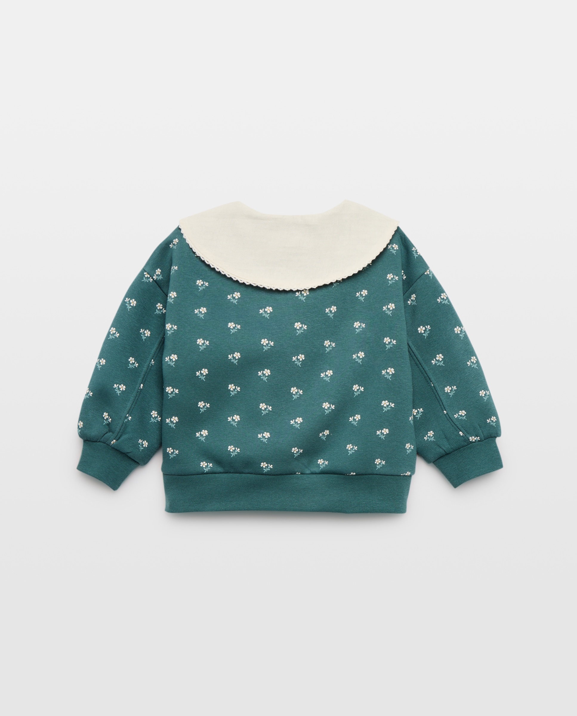 Sudadera bebé niña con cuello 120 Crudo-2