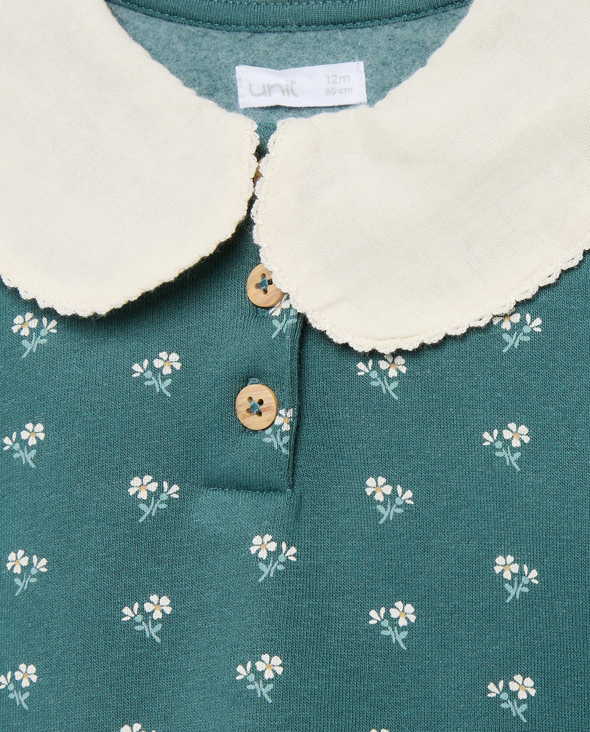 Sudadera bebé niña con cuello 120 Crudo-3