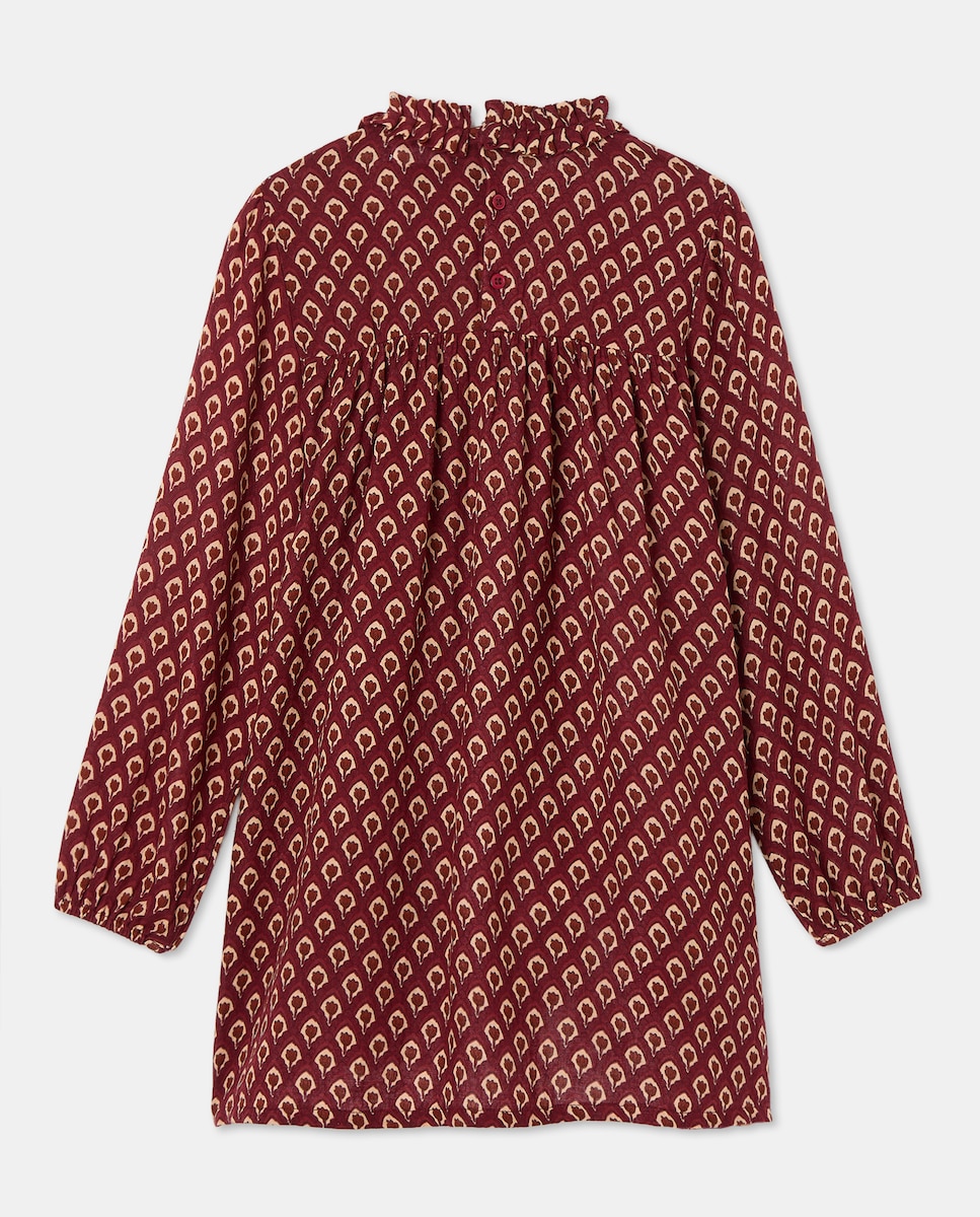 Vestido niña de gasa Ciruela-2