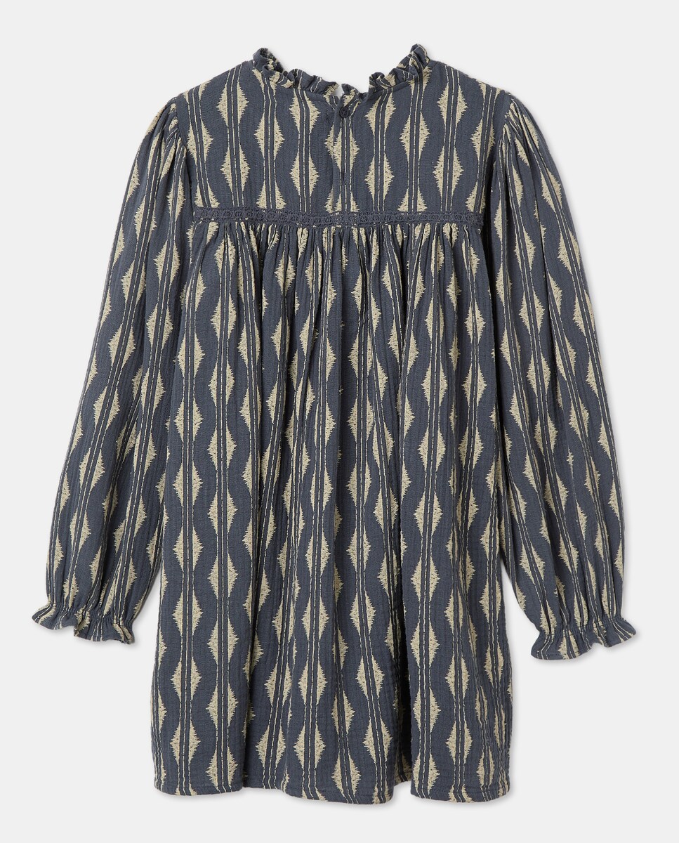 Vestido niña estampado Azul oscuro-2