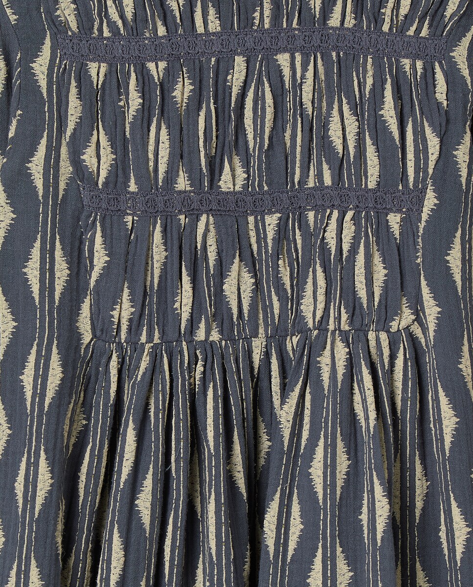 Vestido niña estampado Azul oscuro-3