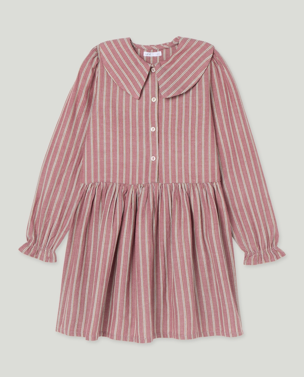 Vestido niña con cuello 200 Rosa-1