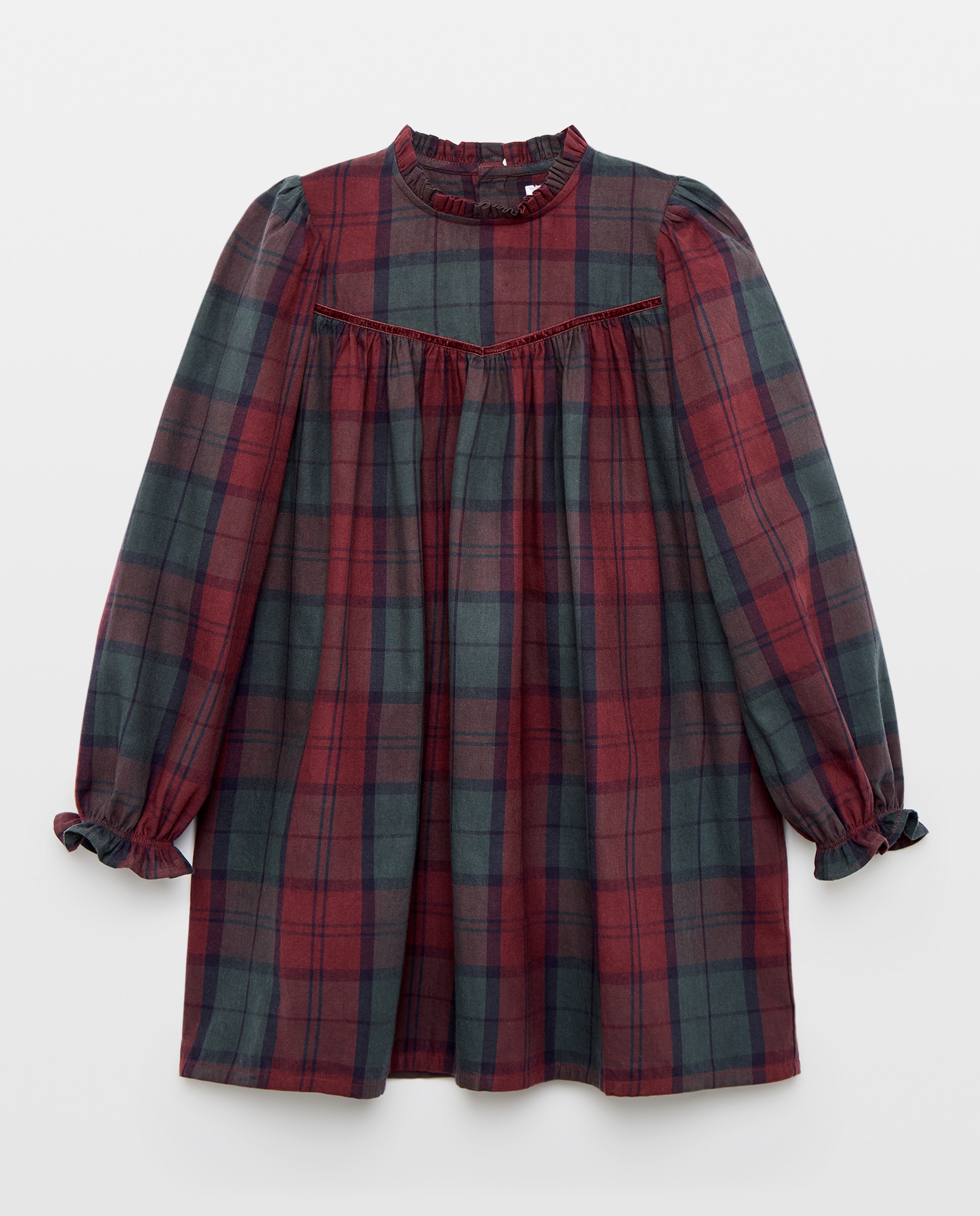 Imagen 0 de Vestido niña cuadros navidad