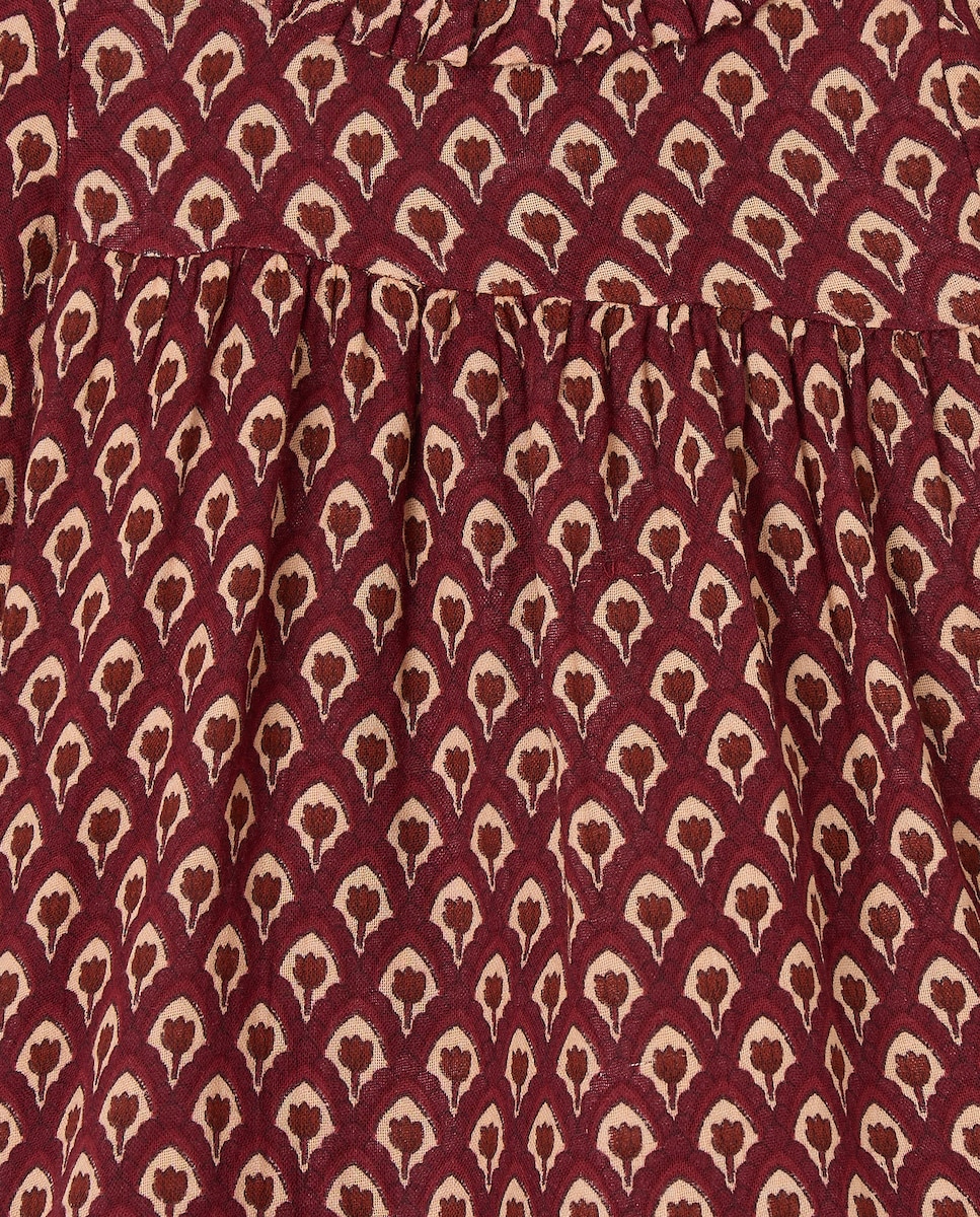 Vestido bebé gasa Ciruela-3