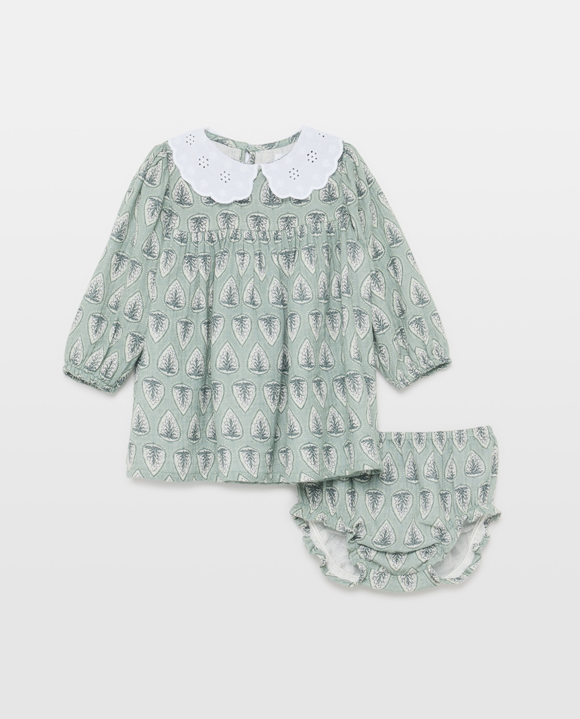 Imagen 0 de Vestido bebé niña con cuello troquelado