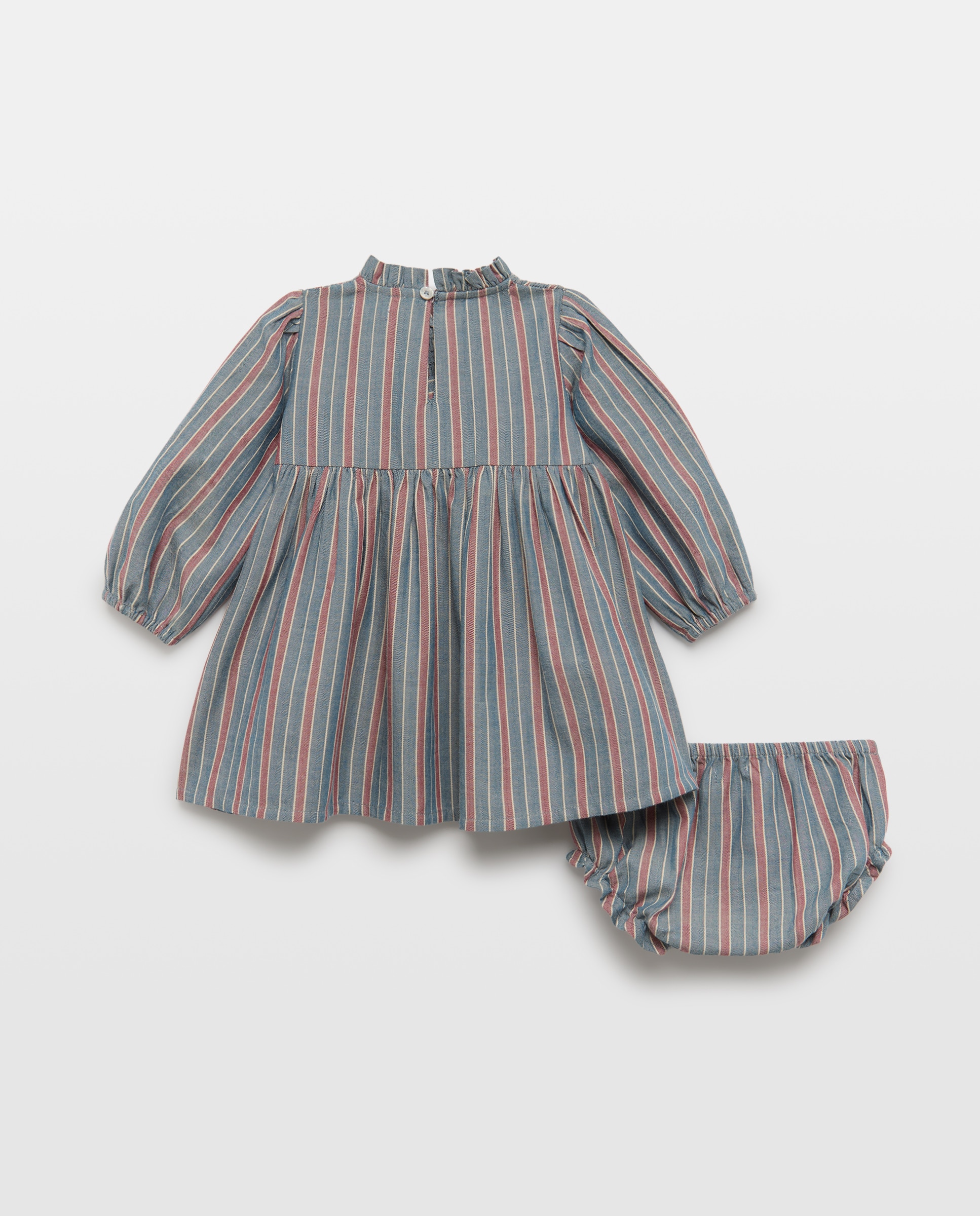 Vestido bebé niña smock Azul oscuro-2
