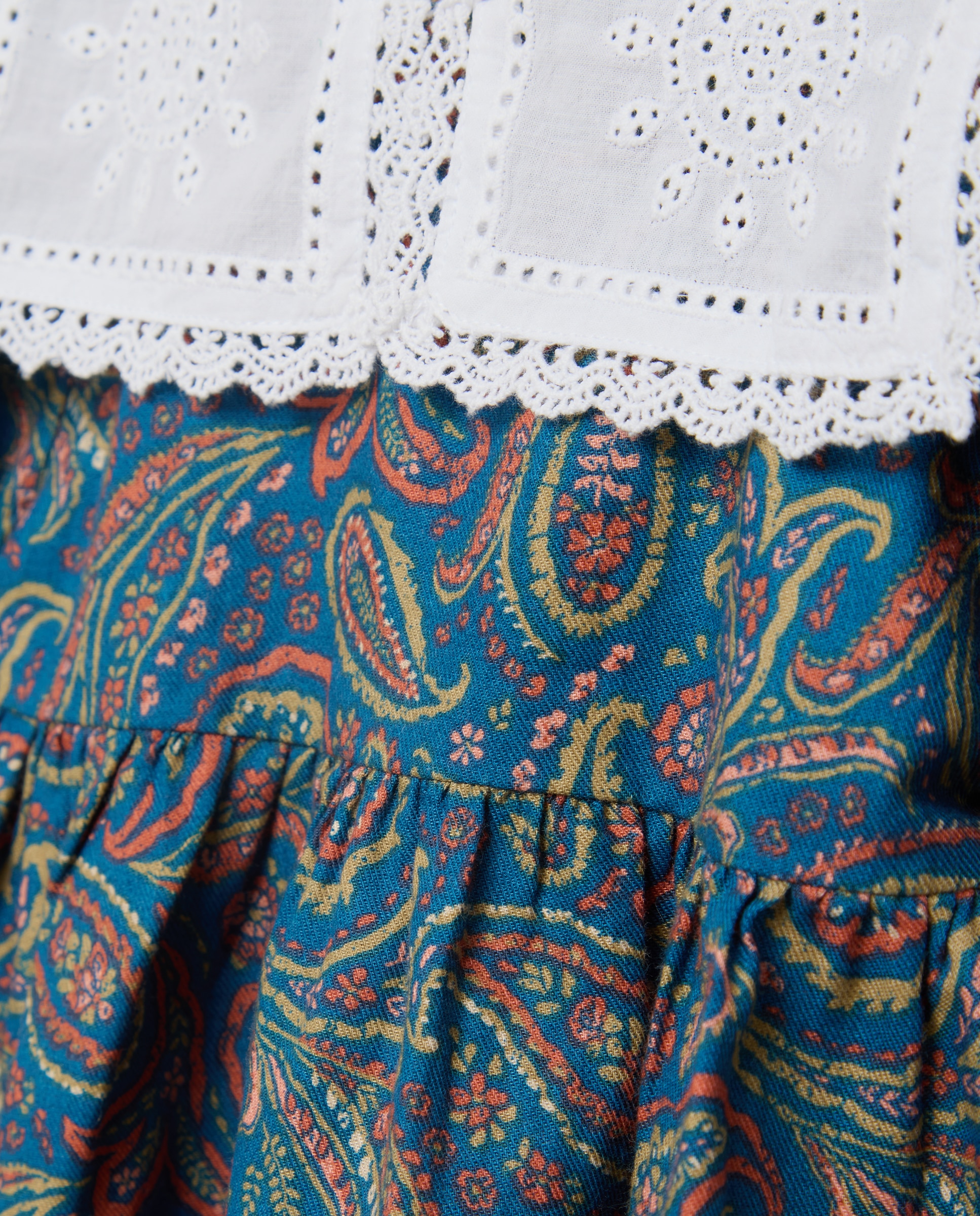 Vestido bebé niña con cuello Azul oscuro-3