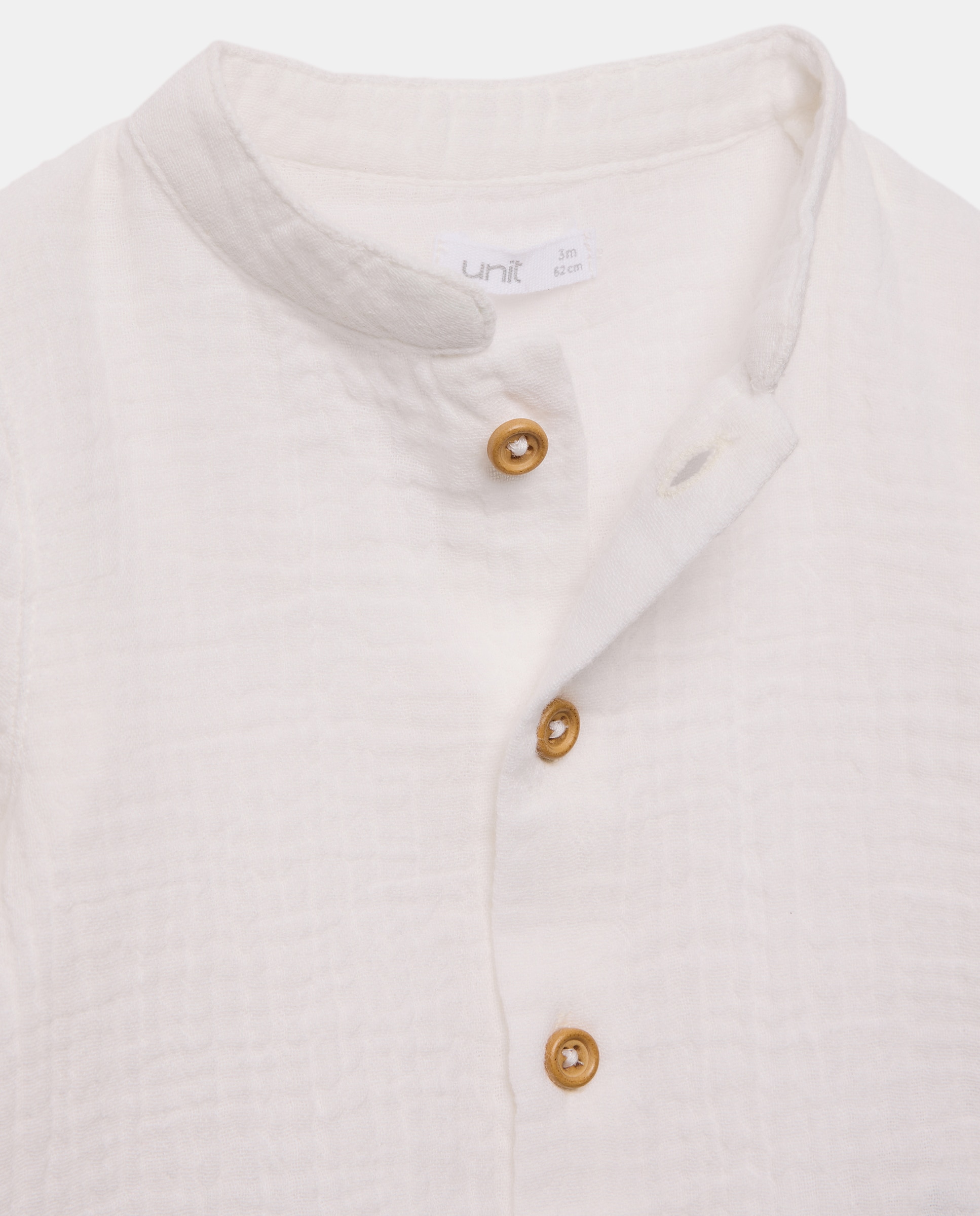 Camisa de recién nacido sencilla Blanco roto-3