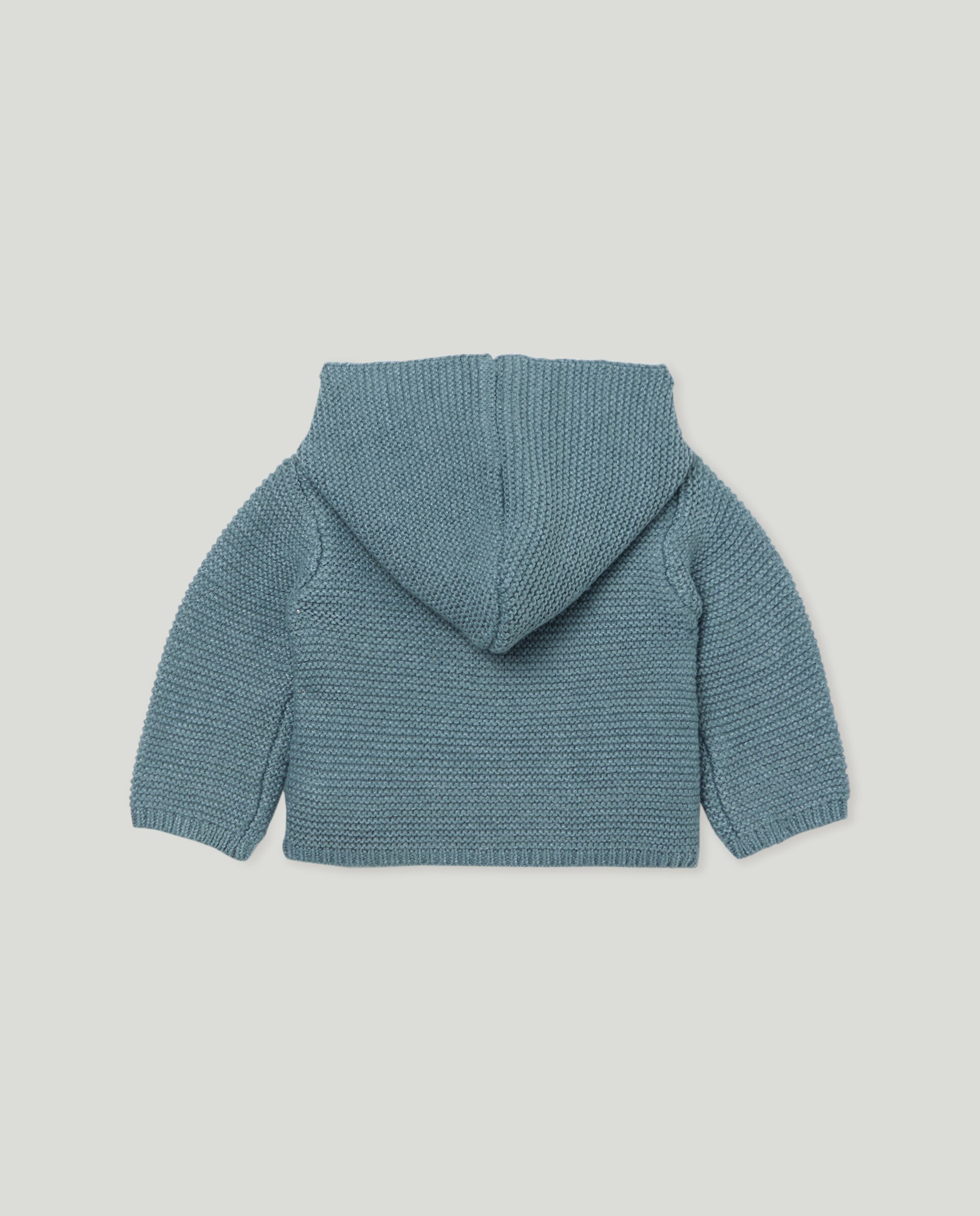 Chaqueta recién nacido capucha Verde Pato-2