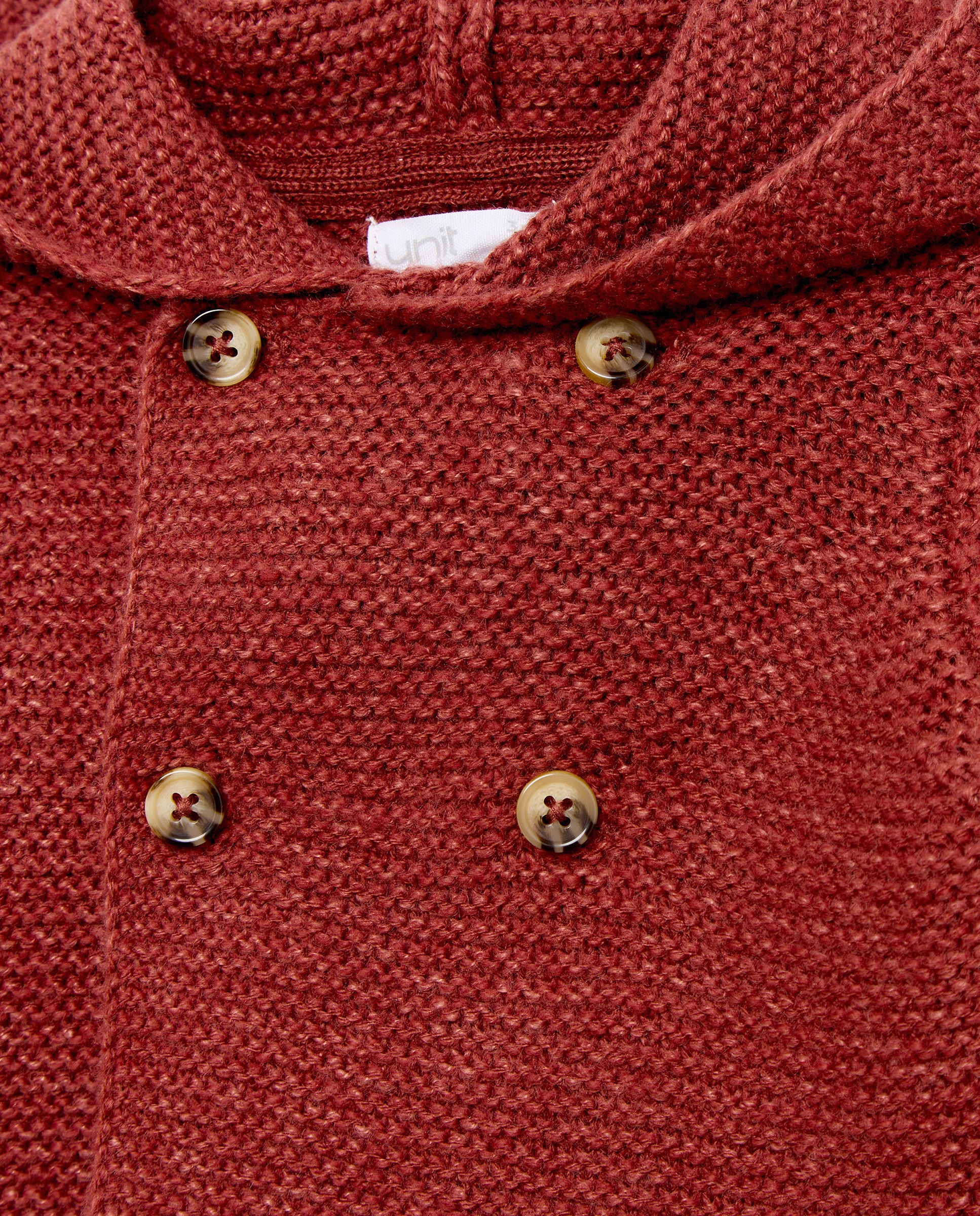 Chaqueta de recién nacido capucha Naranja quemado-3