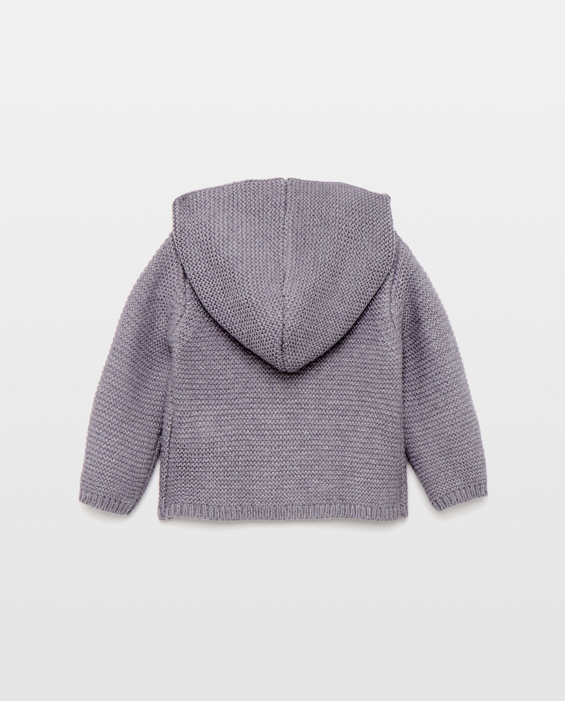 Chaqueta de recién nacido capucha 820 Gris medio-2