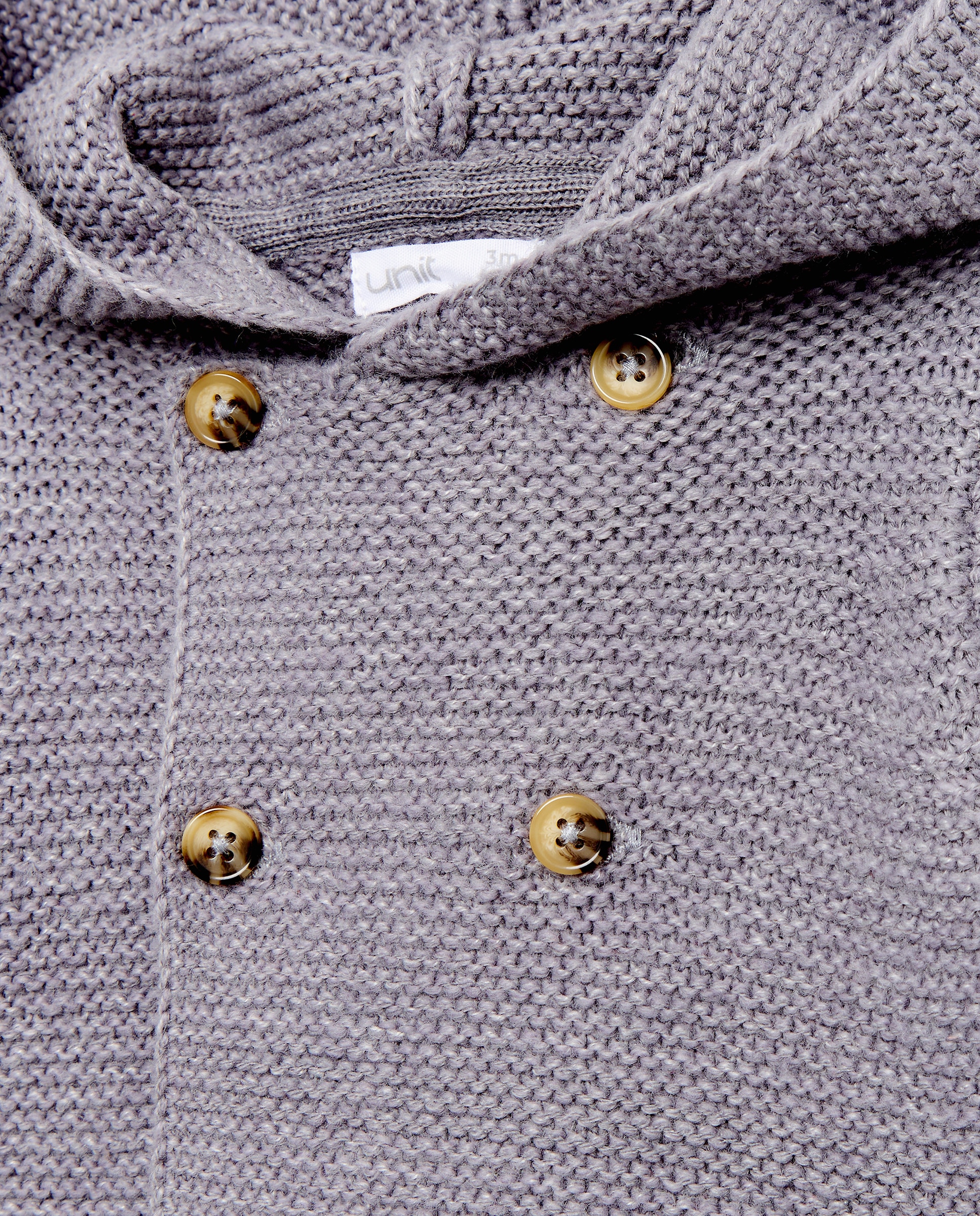 Chaqueta de recién nacido capucha 820 Gris medio-3