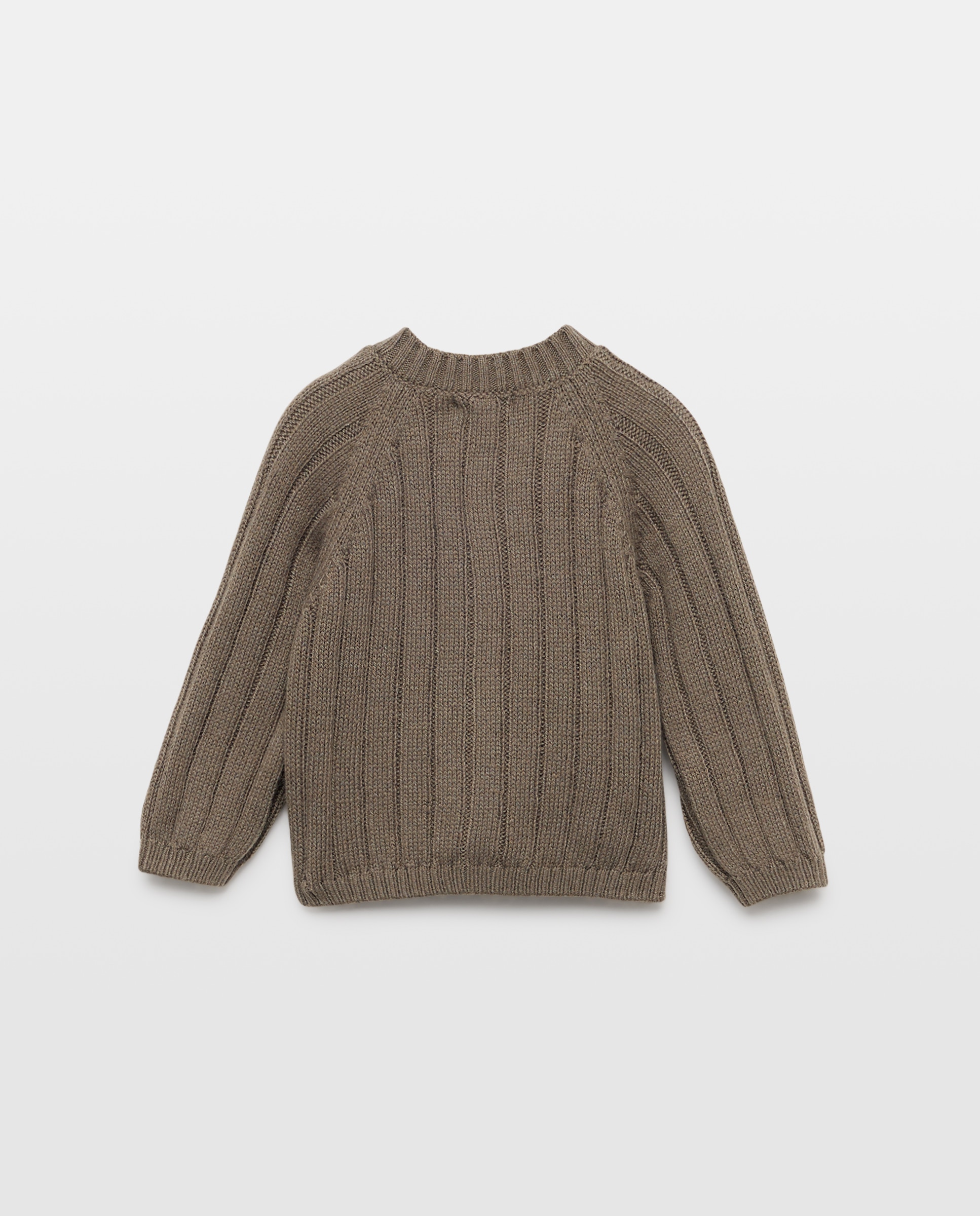 Chaqueta de recién nacido punto canalé 520 Kaki-2