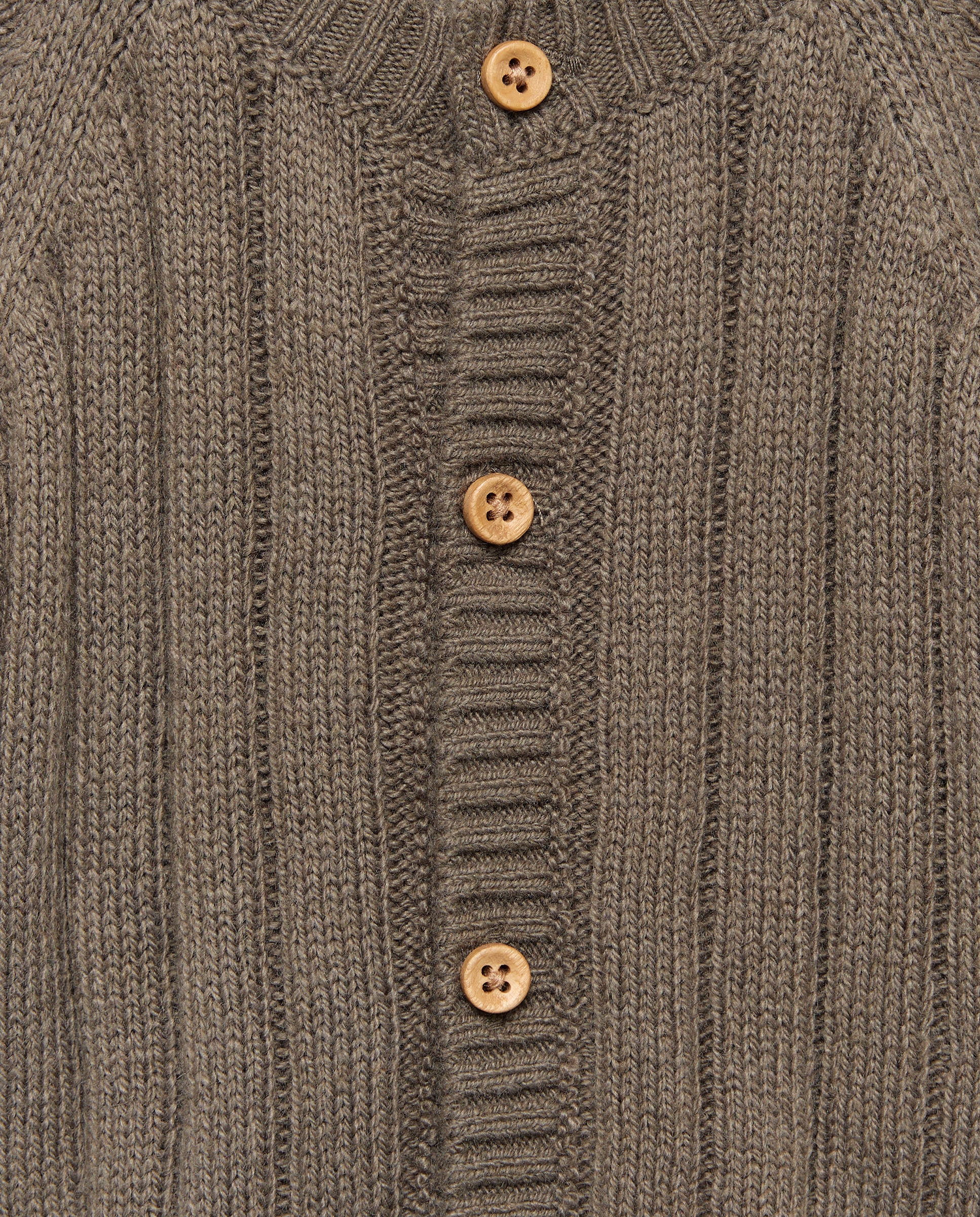 Chaqueta de recién nacido punto canalé 520 Kaki-3