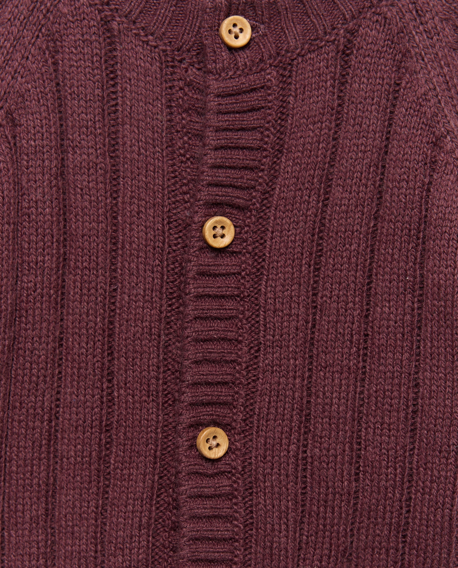 Chaqueta de recién nacido punto canalé Ciruela-3