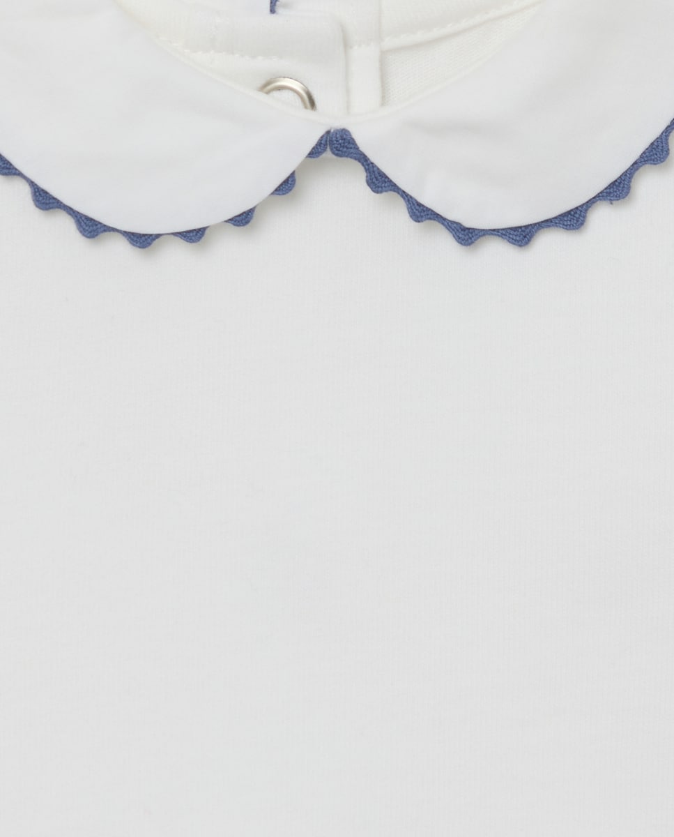 Body recién nacido cuello ondulina Blanco roto-3