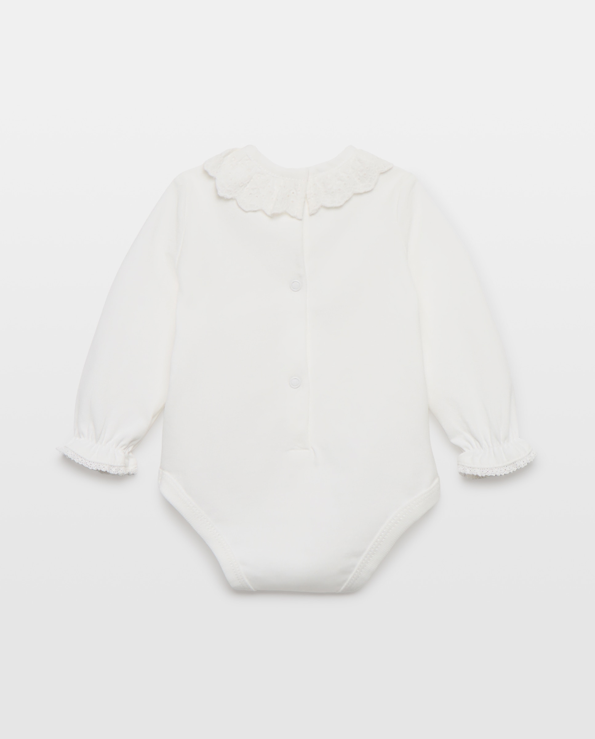 Body de recién nacido cuello pequeño Blanco roto-2