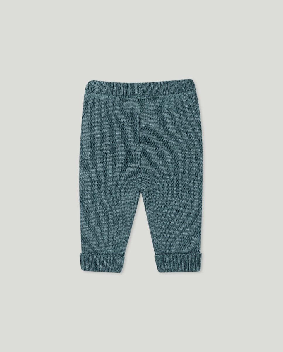 Pantalón de recién nacido de tricot Verde Pato-2