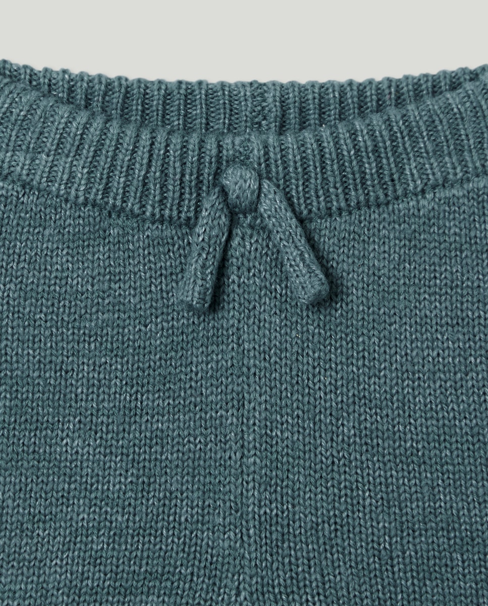 Pantalón de recién nacido de tricot Verde Pato-3