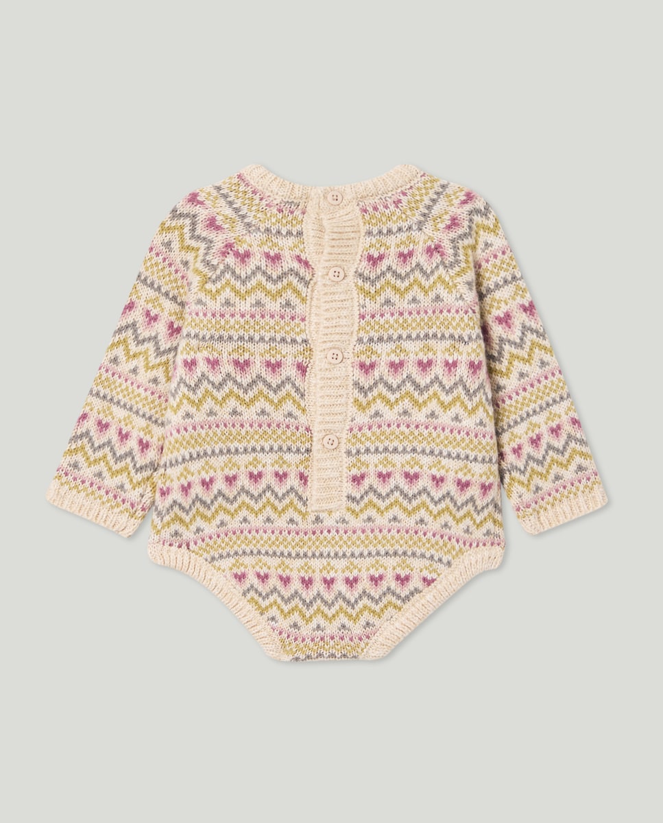 Ranita recién nacido tricot grecas Tostado-2