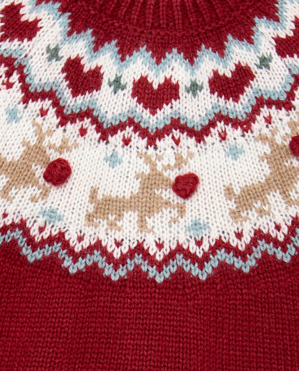 Ranita recién nacido de navidad reno 600 Rojo-3