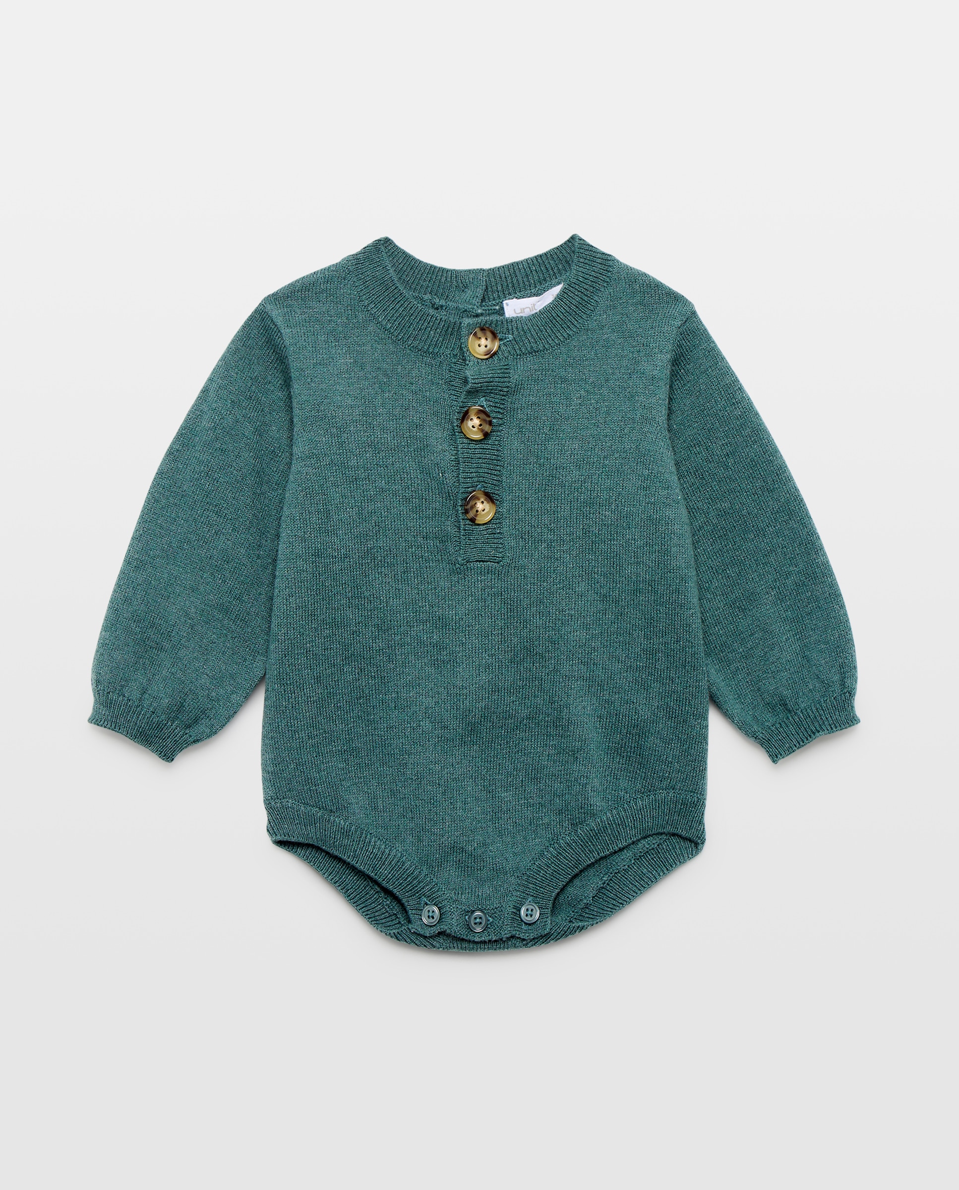 Imagen 0 de Ranita de recién nacido de tricot con cuello