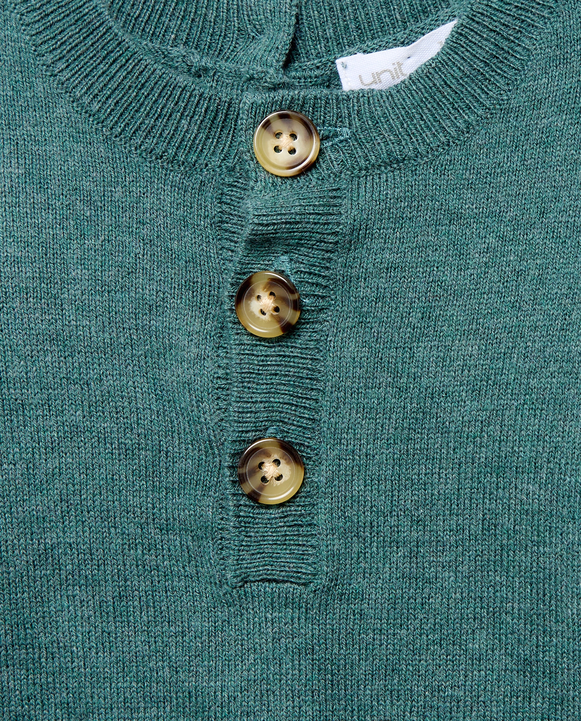 Ranita de recién nacido de tricot con cuello Verde Pato-2