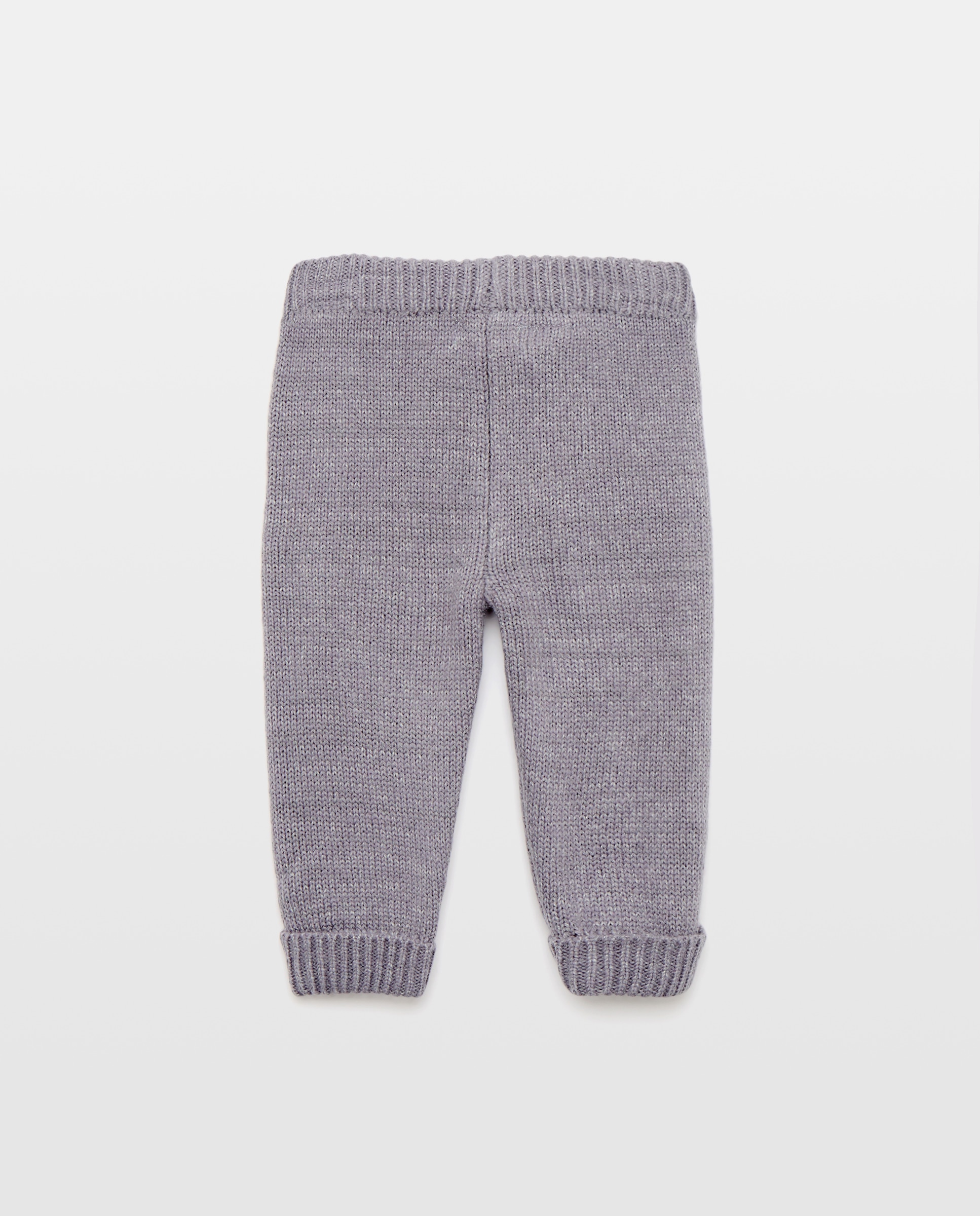 Pantalón de recién nacido de tricot 820 Gris medio-2