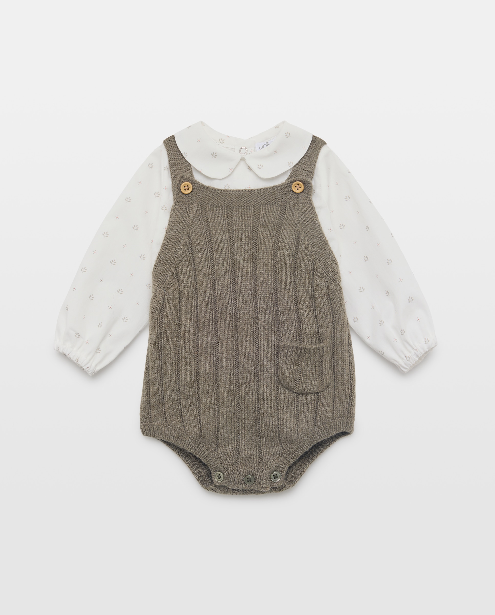 Imagen 0 de Conjunto de recién nacido tricot corto canalé