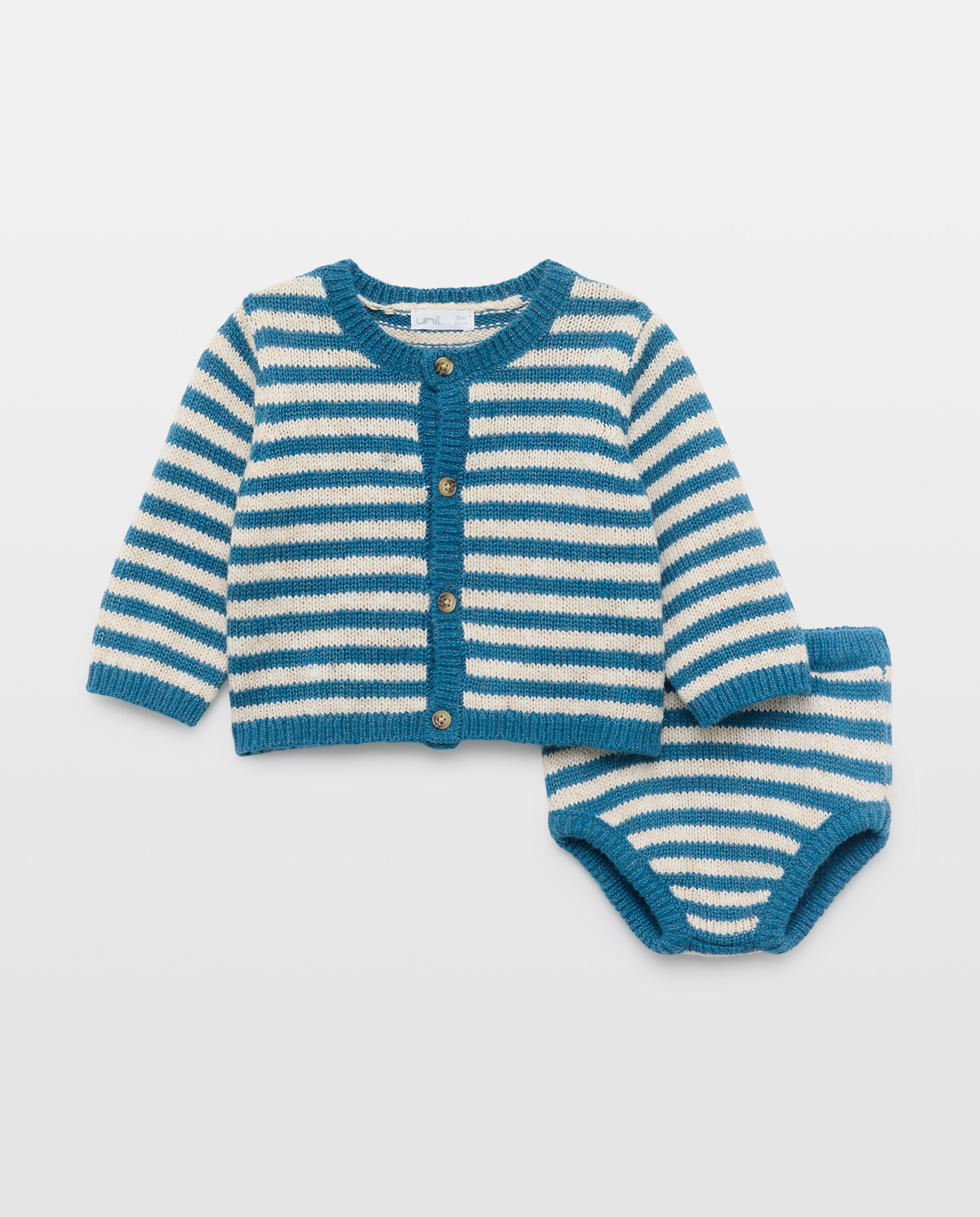 Imagen 0 de Conjunto de recién nacido tricot de rayas